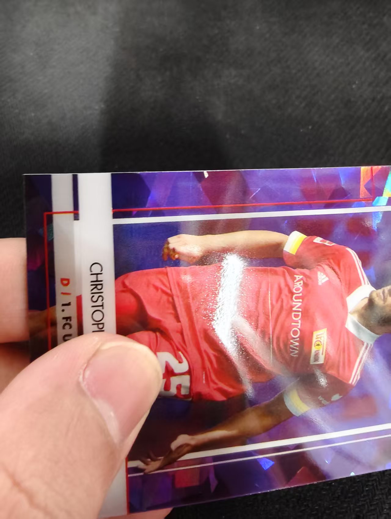【可合并,不累计】2021 topps Chrome christopher lenz 德甲 柏林联 克里斯托弗 伦茨 紫碎冰 25编 划痕 边角瑕疵