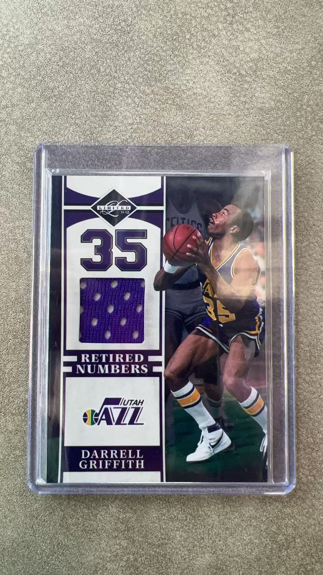 6551【330球星卡实体店代卖】2012 帕尼尼 Limited 雷米特 达雷尔格里菲斯 darrell griffith 爵士 43/99编 球衣实物 落场 仅顺丰寄付(UK23)