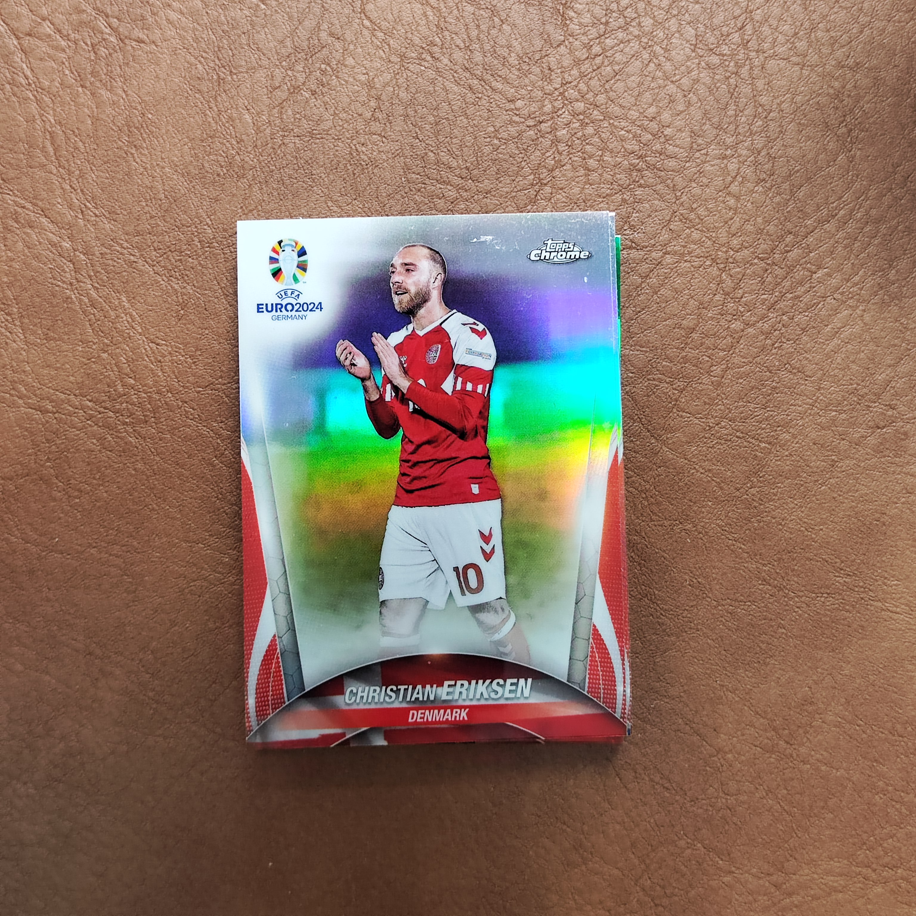 2024 【YM拍卖-代卖/回收】 topps - Christian Eriksen 克里斯蒂安 埃里克森 丹麦  欧洲杯TC 银折 Y0076