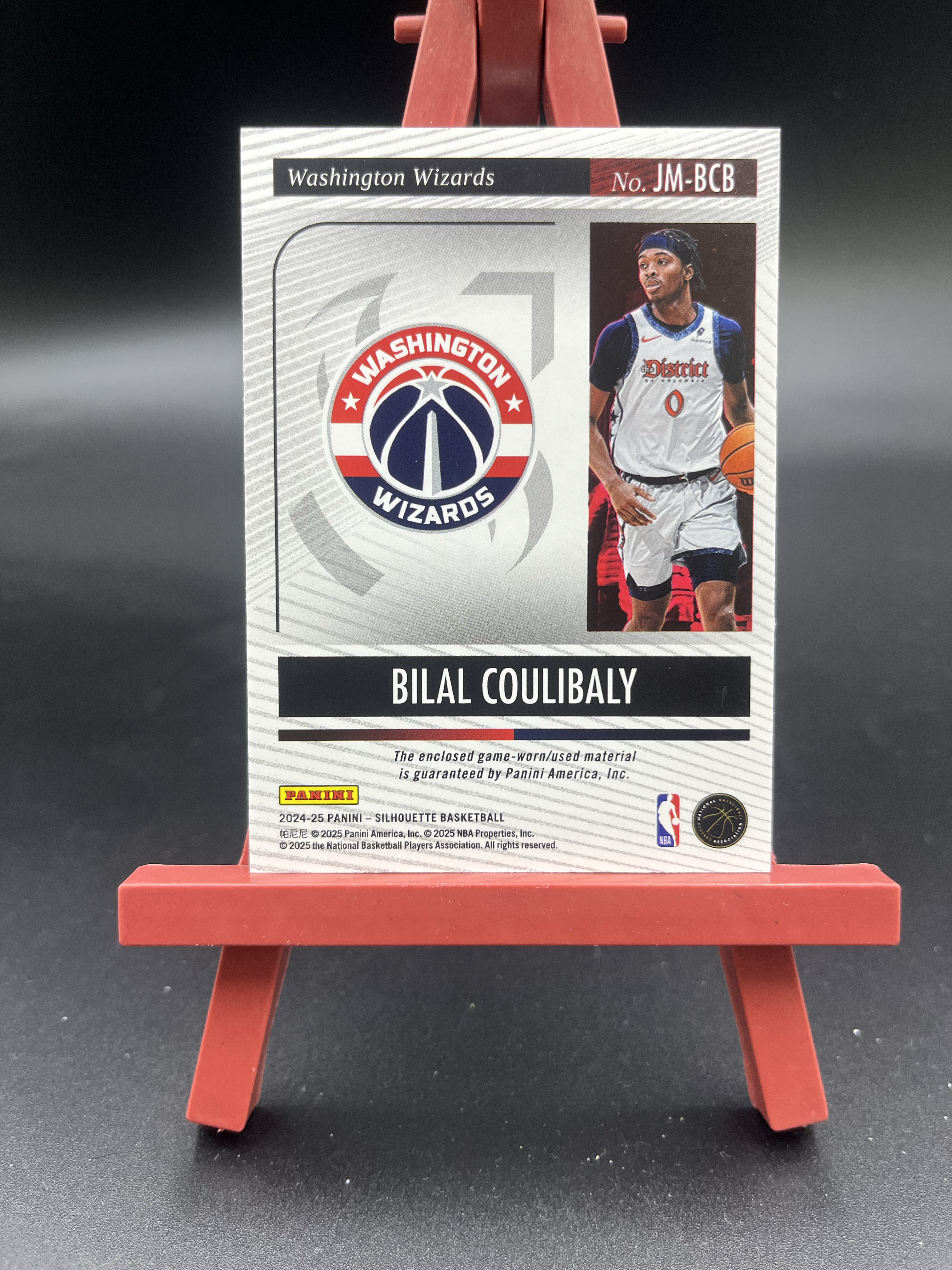 2024-25 Panini Silhouette Bilal Coulibaly 剪影 奇才 比拉尔 库利巴利 22/49编 大窗球衣物料切割 GU亲穿落场 卡品如图【优质物料专场】04WZ