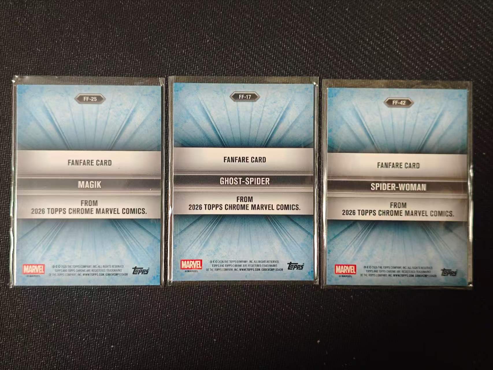 2026 Topps Chrome 漫威宇宙 Fanfare 【有品代卖】漫威 MARVEL 秘客 幽灵蜘蛛 蜘蛛女侠 喝彩特卡 银折 SP 值得收藏 卡品如图/sushi