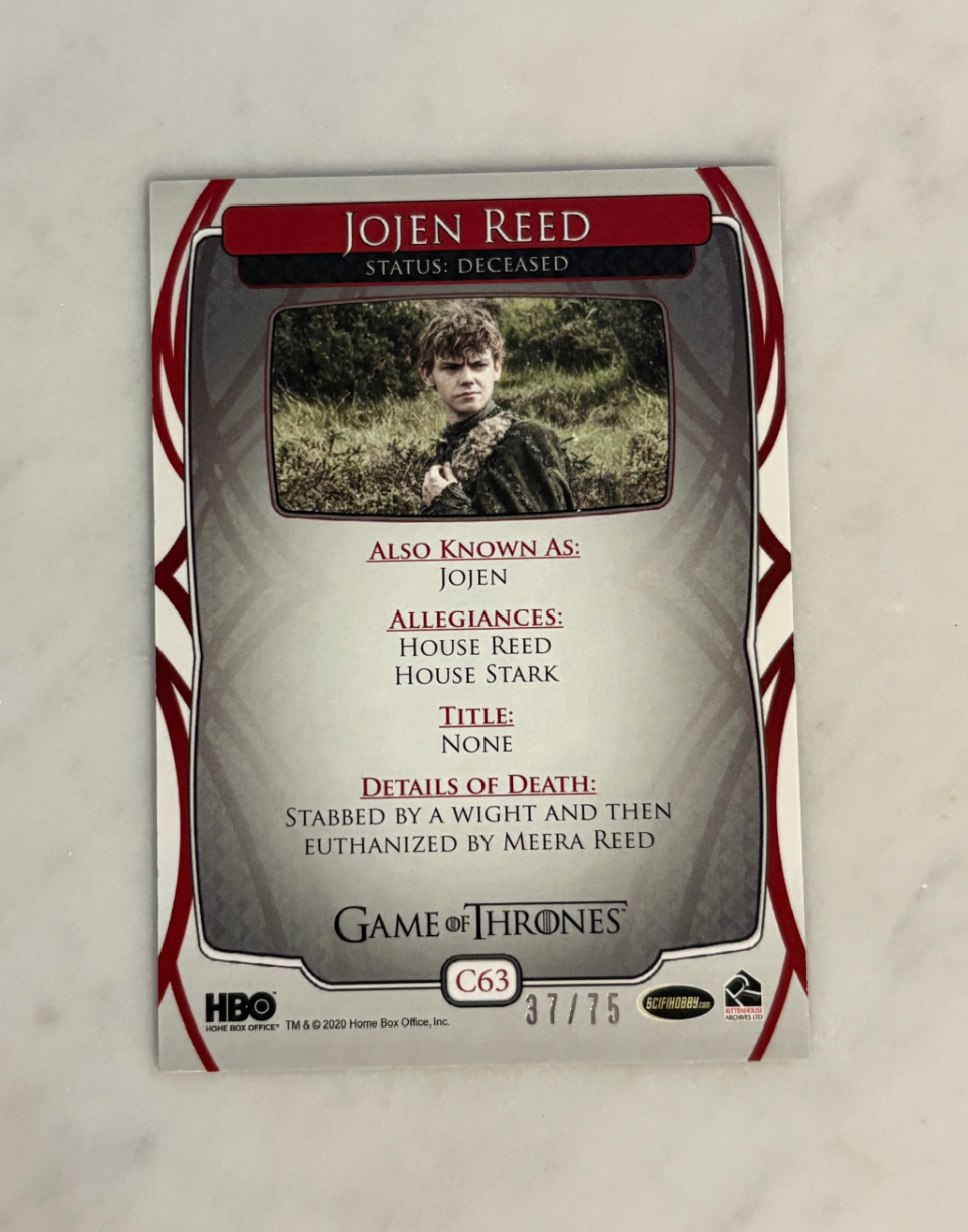 2020 Other Game of Thrones Jojen Reed HBO 权游 权利的游戏 权力的游戏 冰与火之歌 人物卡红折 /75 凑套必备
