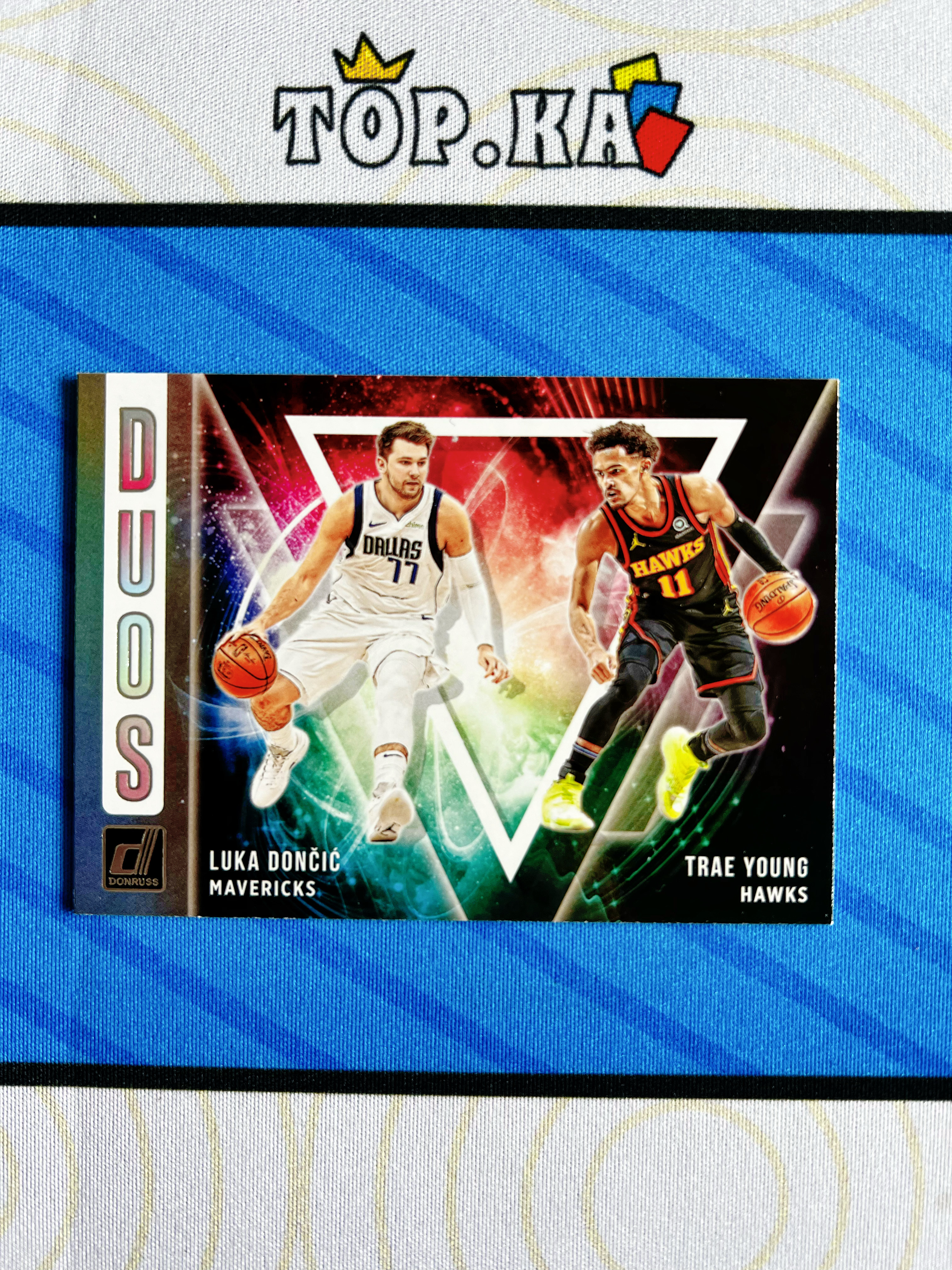 【顶尖卡社】2021-22 Panini Donruss Luka Doncic 杜蕾斯 卢卡 东契奇 77 独行侠 特雷 杨 老鹰 DUOS 特卡 详情看描述 卡品如图【凯里】