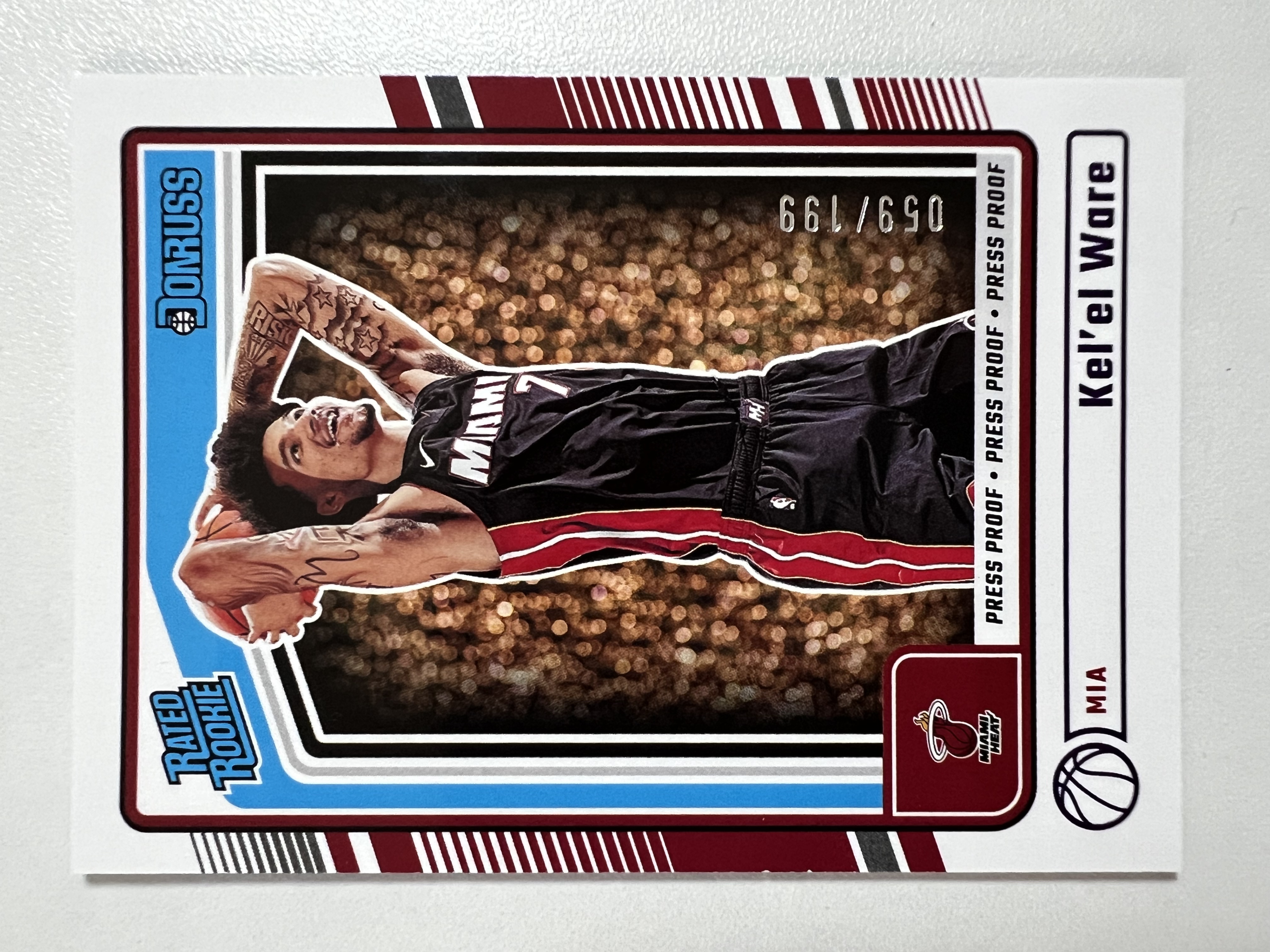 2024-25 Panini Donruss Kel'el Ware 059/199编 凯莱尔韦尔 热火 杜蕾斯 HH02 收藏凑套 卡品如图