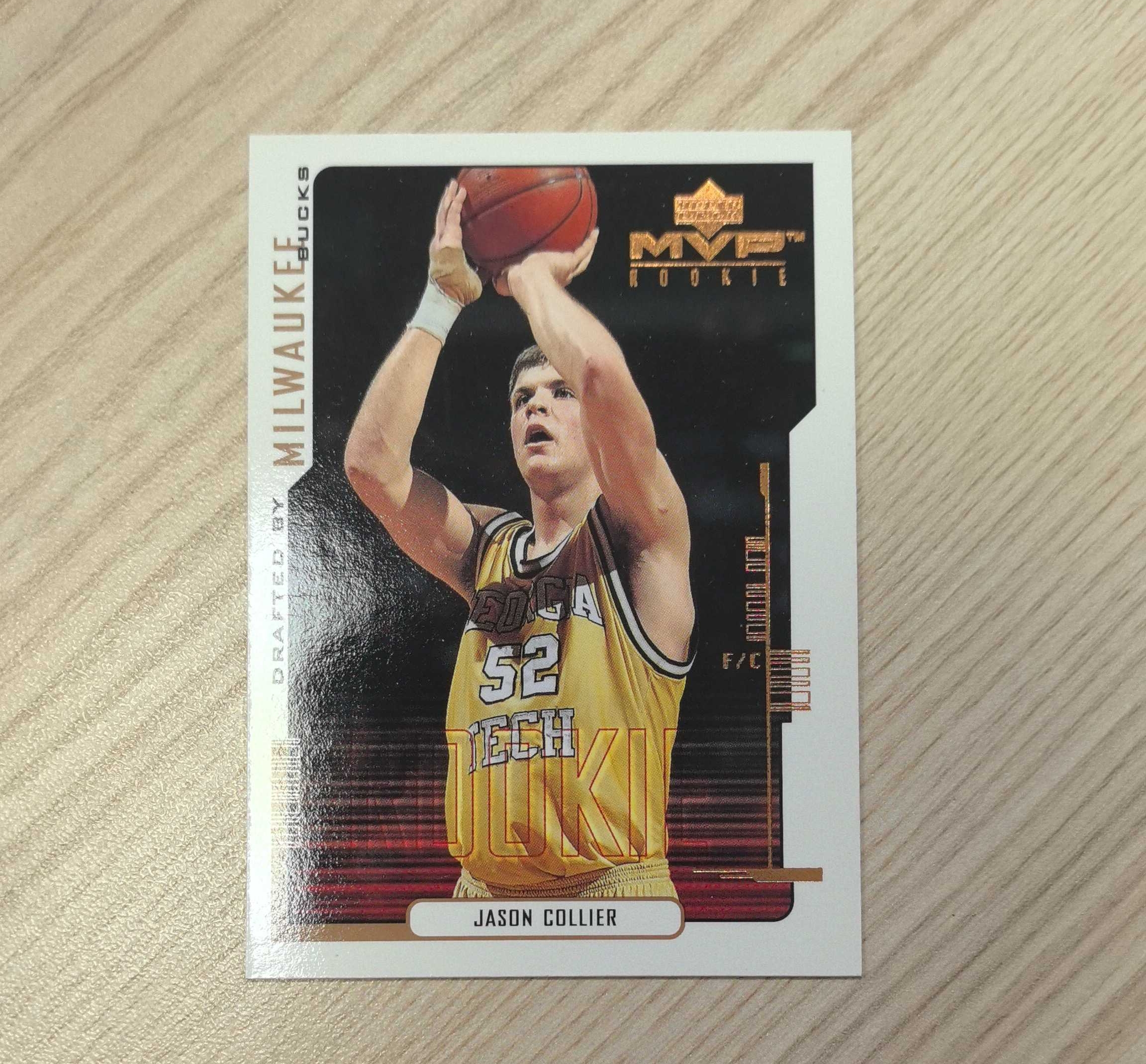 2000-01 Upper Deck MVP Jason Collier RC 贾森·科利尔 新秀卡 40号球衣被老鹰队退役 意外去世 先后效力于火箭和老鹰