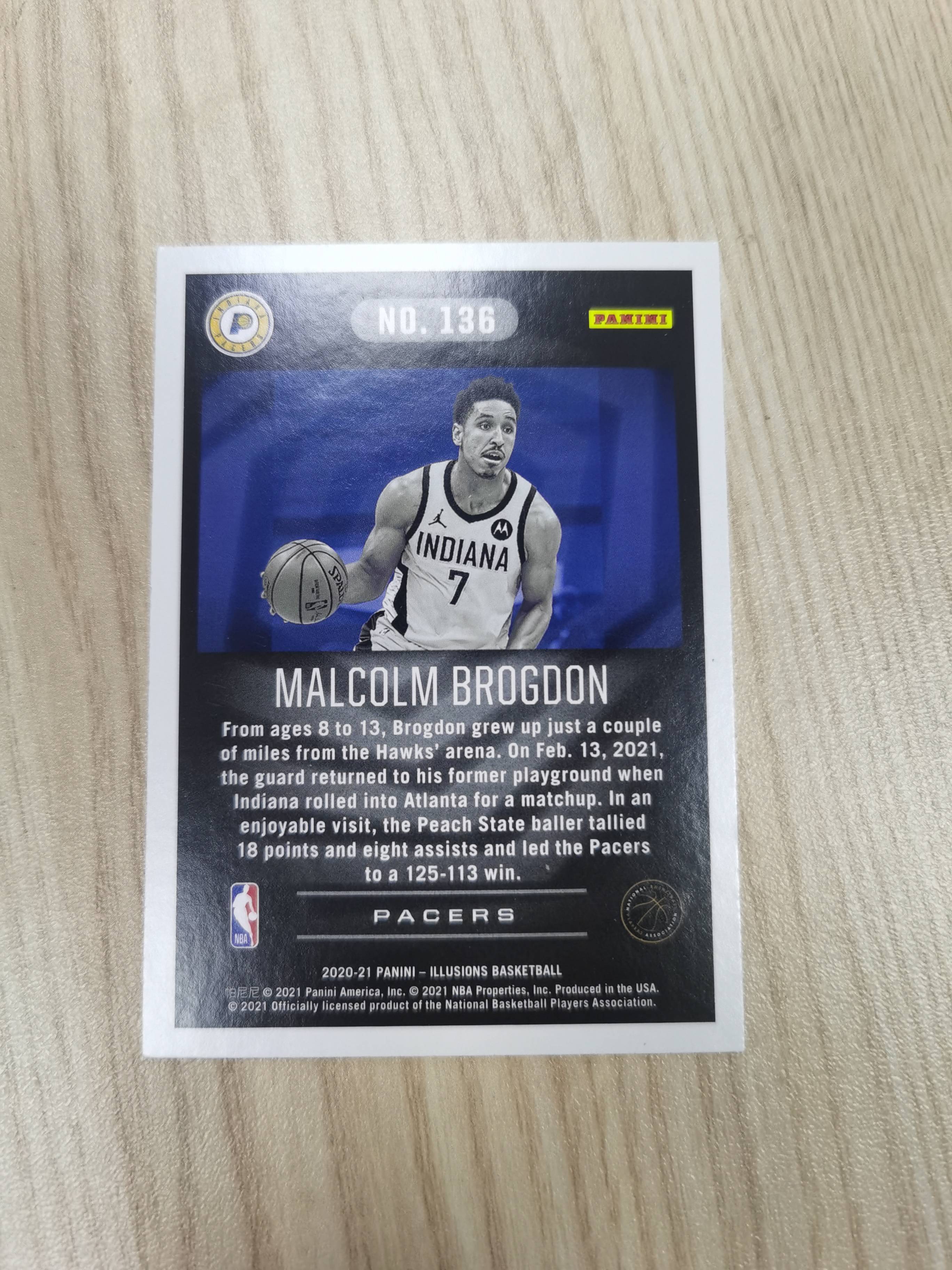 2019-20 Panini Illusions Malcolm Brogdon 2019-20 马尔科姆·布罗格登 幻想系列 银折 17赛季最佳新秀及新秀一阵 效力于凯尔特人 步行者