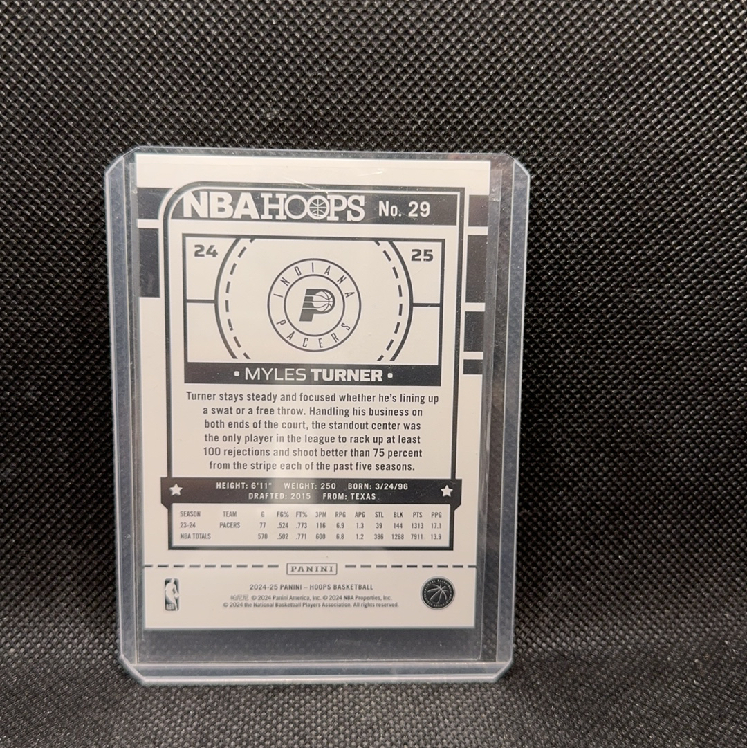 【Roseee代卖】2024-25 Panini NBA Hoops Myles Turner Hoops 迈尔斯 特纳 橙折 149编 步行者 许大神力