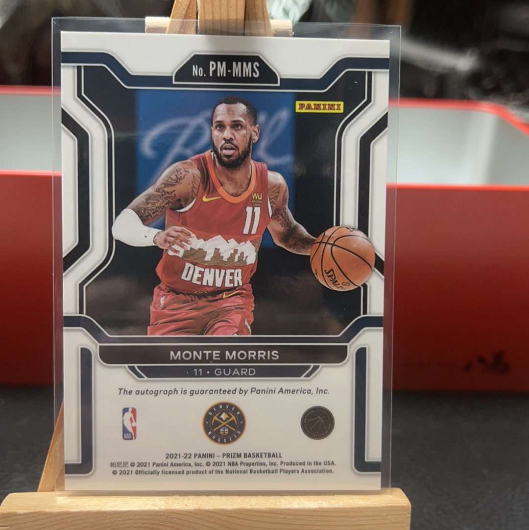 【SY代卖sy0150-可累积-瑕疵看图】2021-22 Panini Prizm Monte Morris PZ 掘金 蒙特 莫里斯 签字