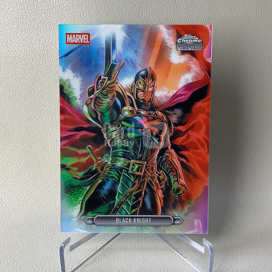 2026 Topps Marvel (MCU) Comics Chrome 漫威TC 黑骑士 Black Knight Fanfare喝彩特卡 银折 大比例 SP FF-04 品相如图 凑套必备 慕总