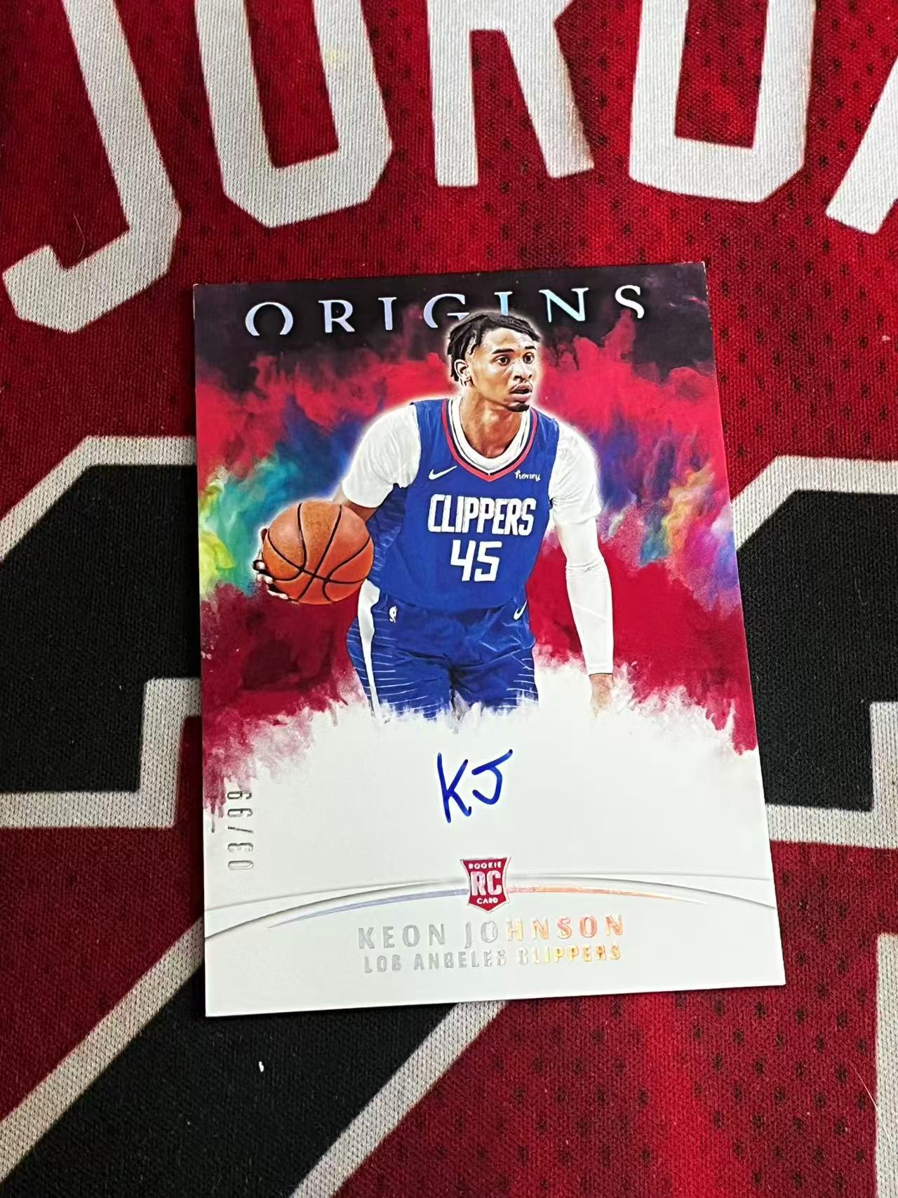 【0手续费接寄拍】2021-22 PANINI ORIGINS 起源系列 开拓者 新秀RC 小科比 基恩约翰逊 99编 签字卡 卡签 红平行银闪版 专收凑套必备【烂臭嘴拍卖】