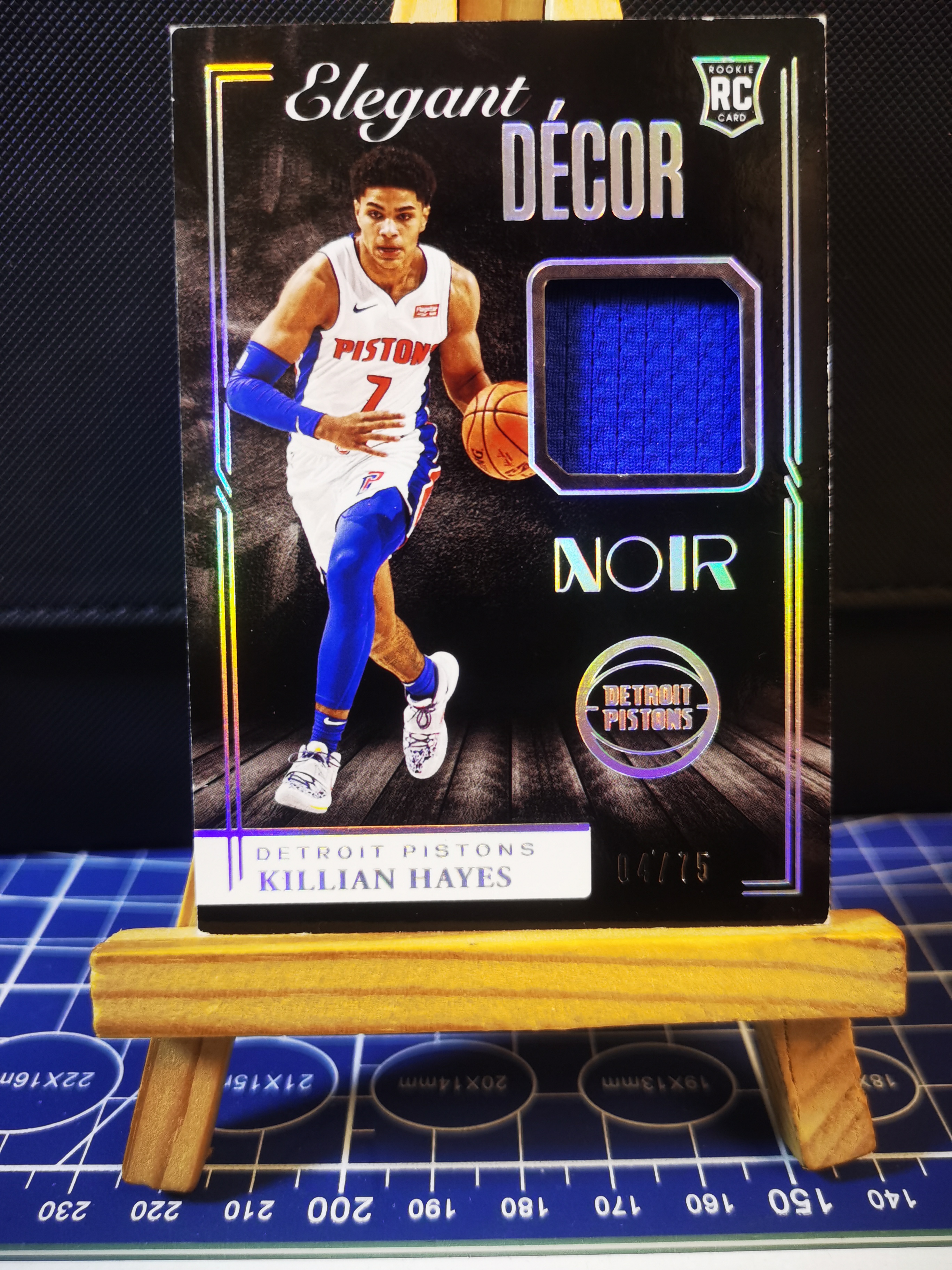 2020-21 Panini Noir Killian Hayes RC #EDR-KHY /75编 诺尔 基利安海耶斯 新秀年 rookie RC 闪版 小窗 物料 切割 活塞