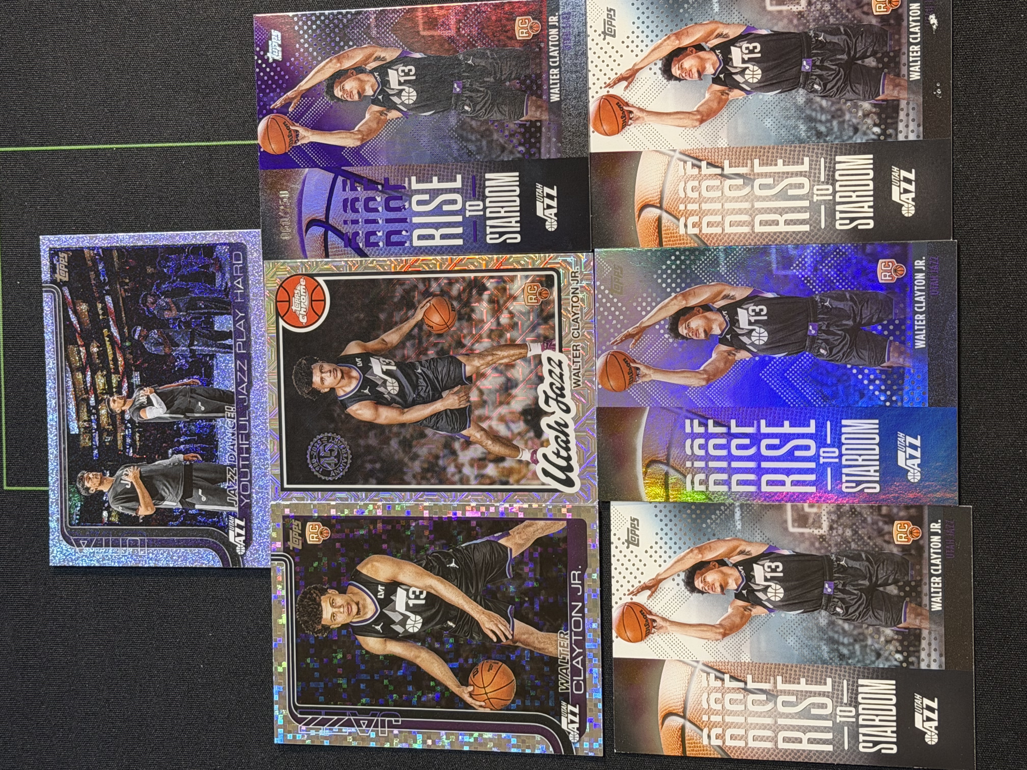 2025-26 Topps flagship Walter Clayton Jr. RC 沃尔特 克莱顿 特卡 银折 mojo折射 紫折/250编 打包 -feng