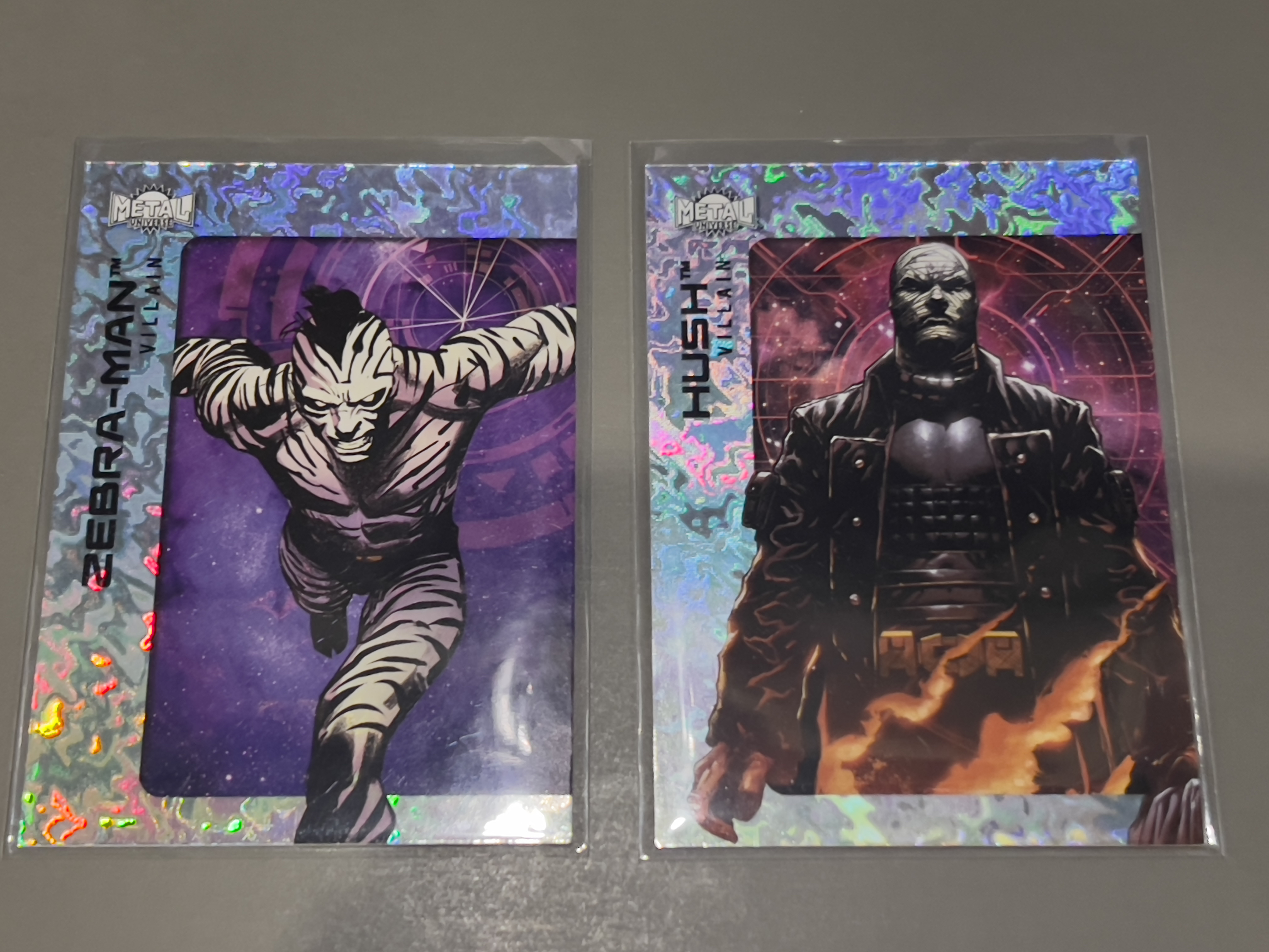 2025 Skybox Metal Universe Batman DC 蝙蝠侠 金属宇宙 银折特卡 波纹折 Nemesis 斑马人(Zebra-man))缄默(Hush)