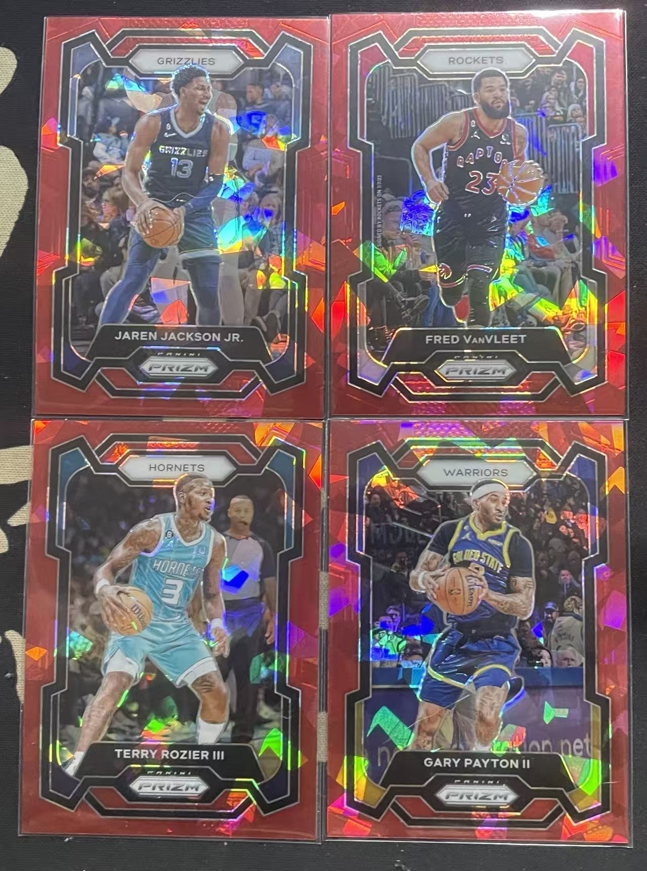2023-24 Panini Prizm Jaren Jackson 小贾伦·杰克逊 特里·罗齐尔3世 弗雷德·范弗利特 加里·佩顿2世 红碎冰折 折射 pz 不保卡品 打包 值得投资(猴子卡社)
