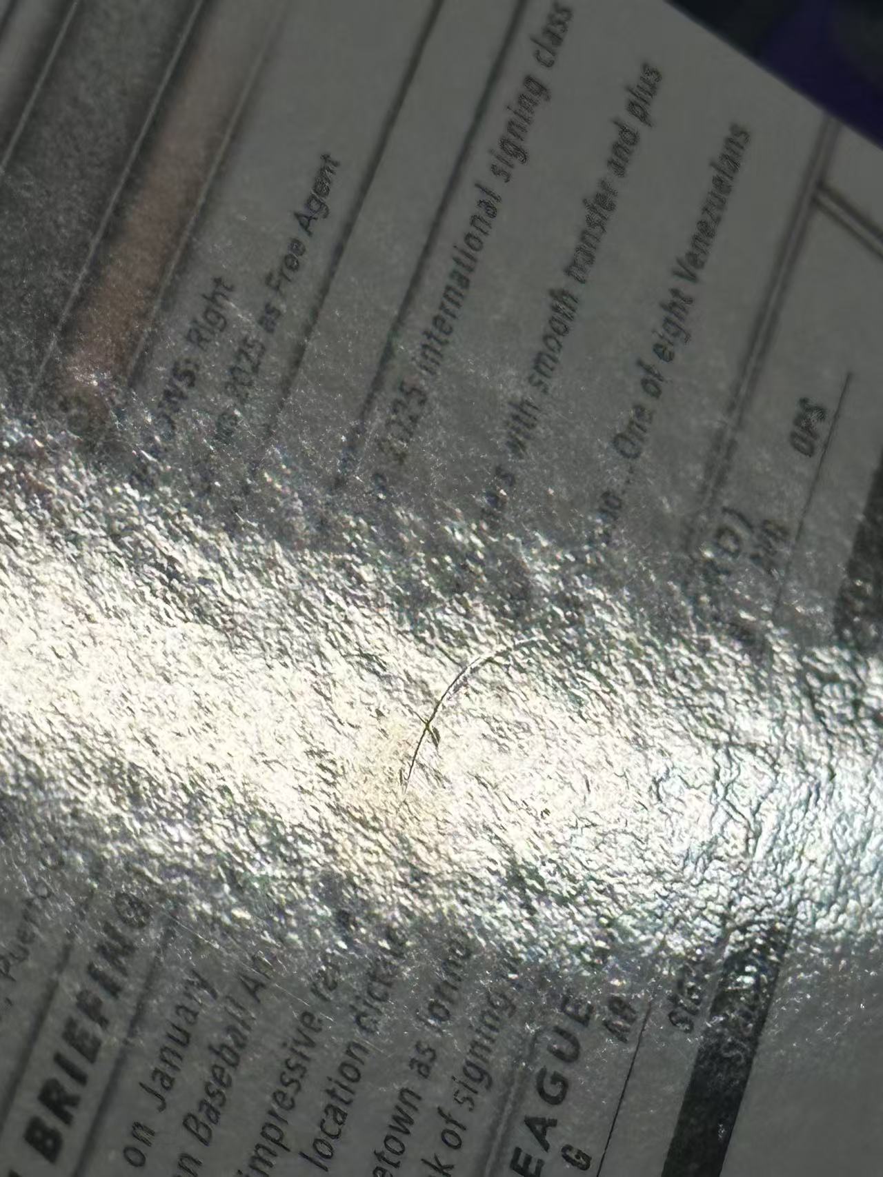 2025 Topps Bowman Chrome Yulian Barreto 【欧卡体育】鲍曼TC 1st首秀 尤利安 巴雷托 250编 紫折 巨人 轻印如图(YDD)