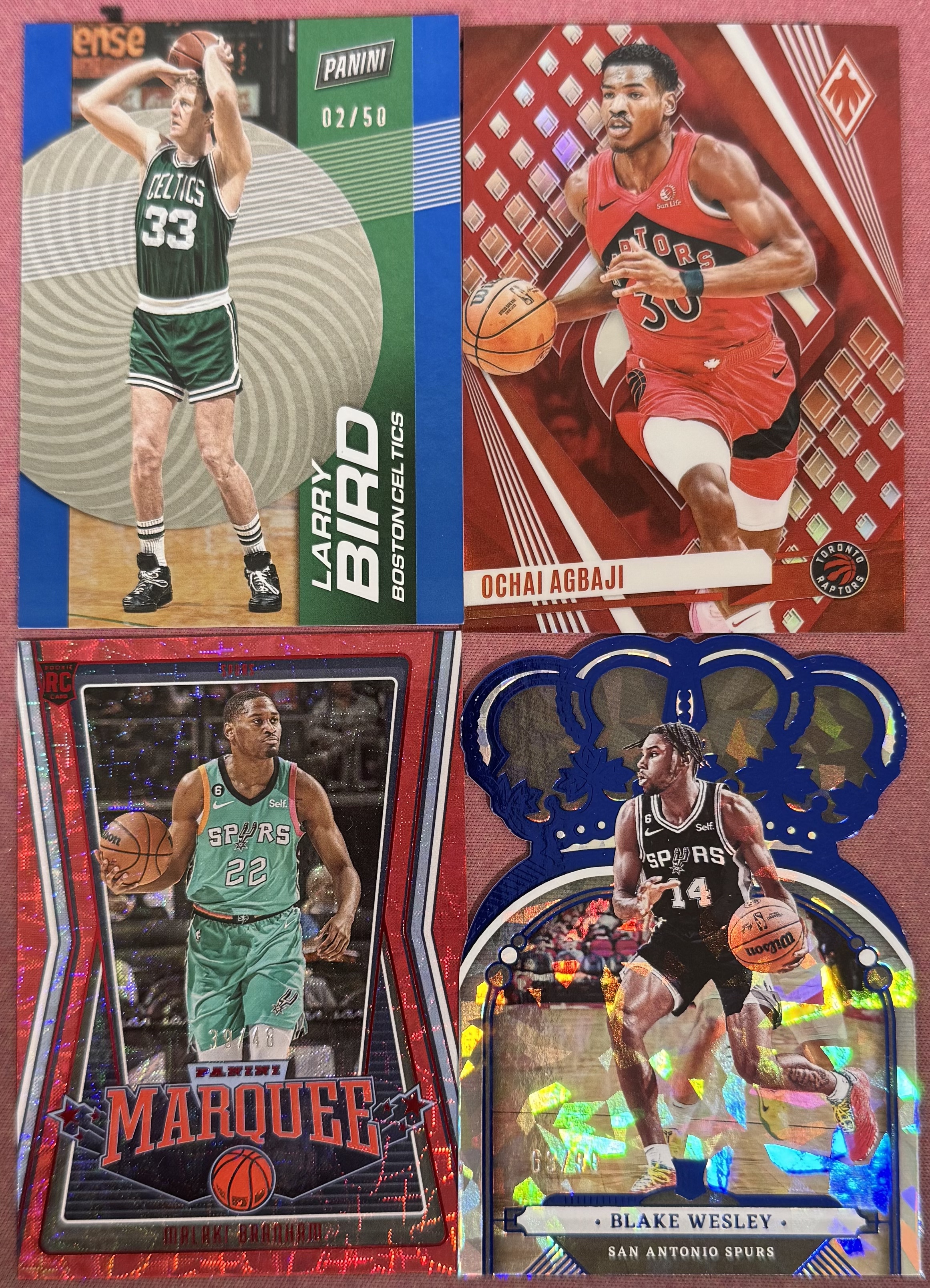 2025-26 Panini NBA 多人 帕尼尼 拉里伯德等一图4张带编打包LOT 不保卡品 #13(登)