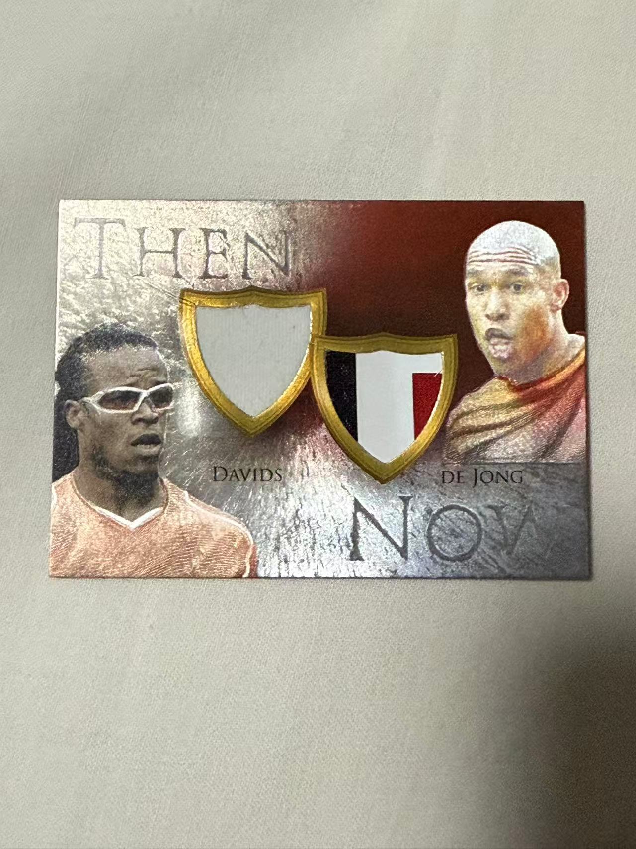 2014 Futera Futera Unique Nigel de Jong 【mxn拍卖】戴维斯 德容 3色 双球衣 27/27 尾编 then and now 荷兰 AC米兰 巴塞罗那 不发到付