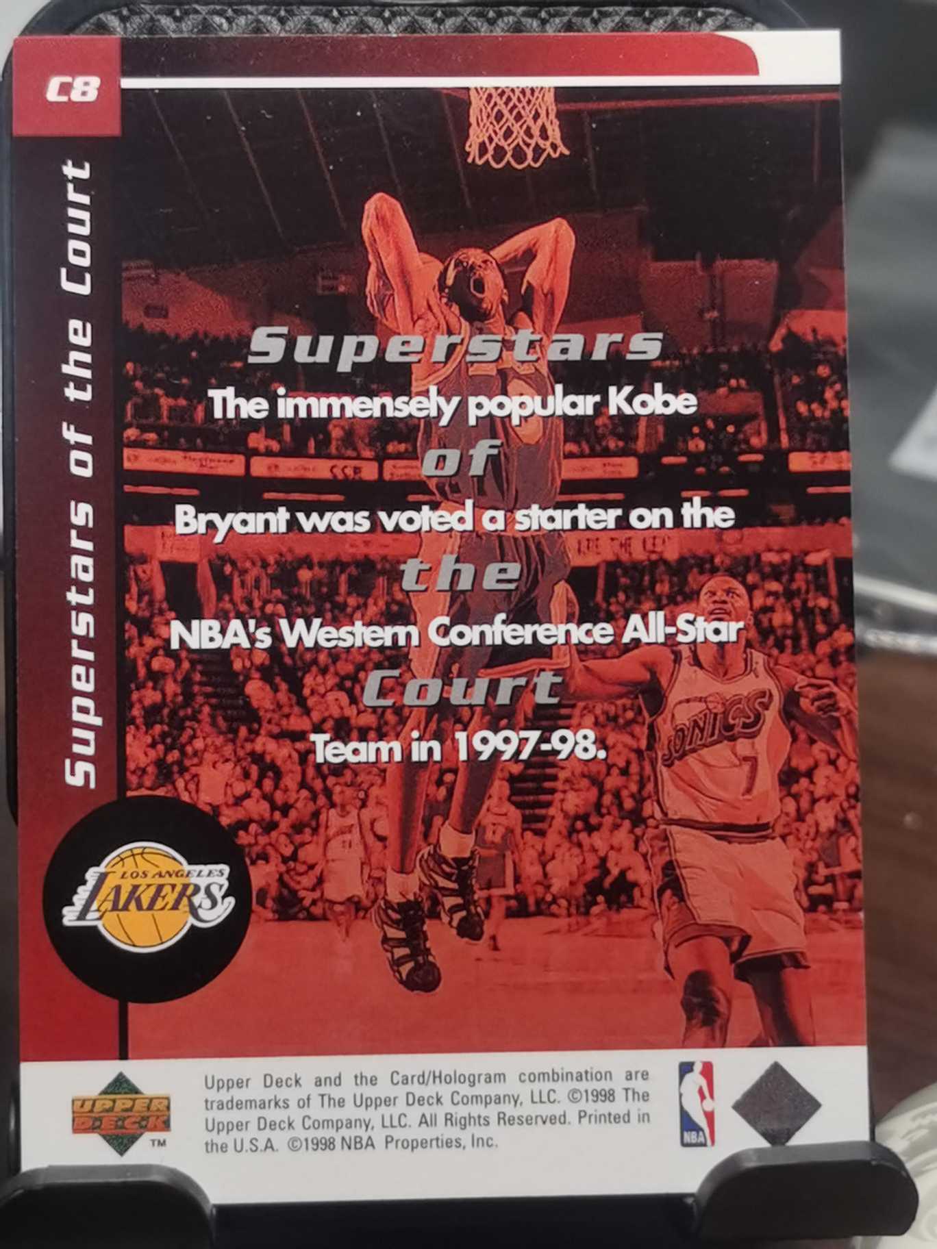 1997-98 Upper Deck Holograms Kobe Bryant 老折射系列 大比例折射卡 老大 科比 布莱恩特 新秀次年 未来巨星特卡 holo折