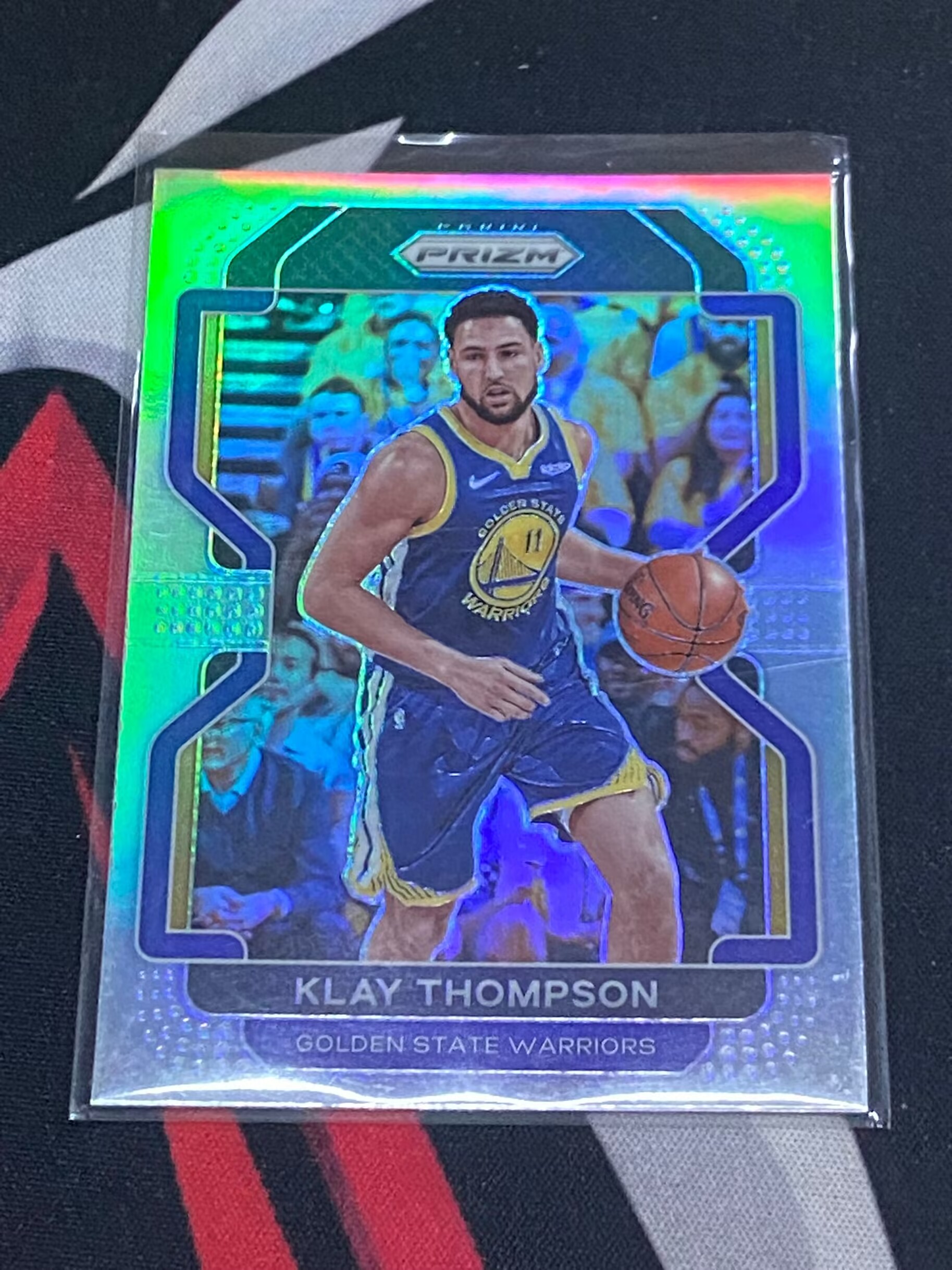 2021-22 Panini Prizm Klay Thompson 银折 折射 克莱 汤普森 水花兄弟 史蒂芬 库里 队友 实卡好看 卡品如图 卡淘