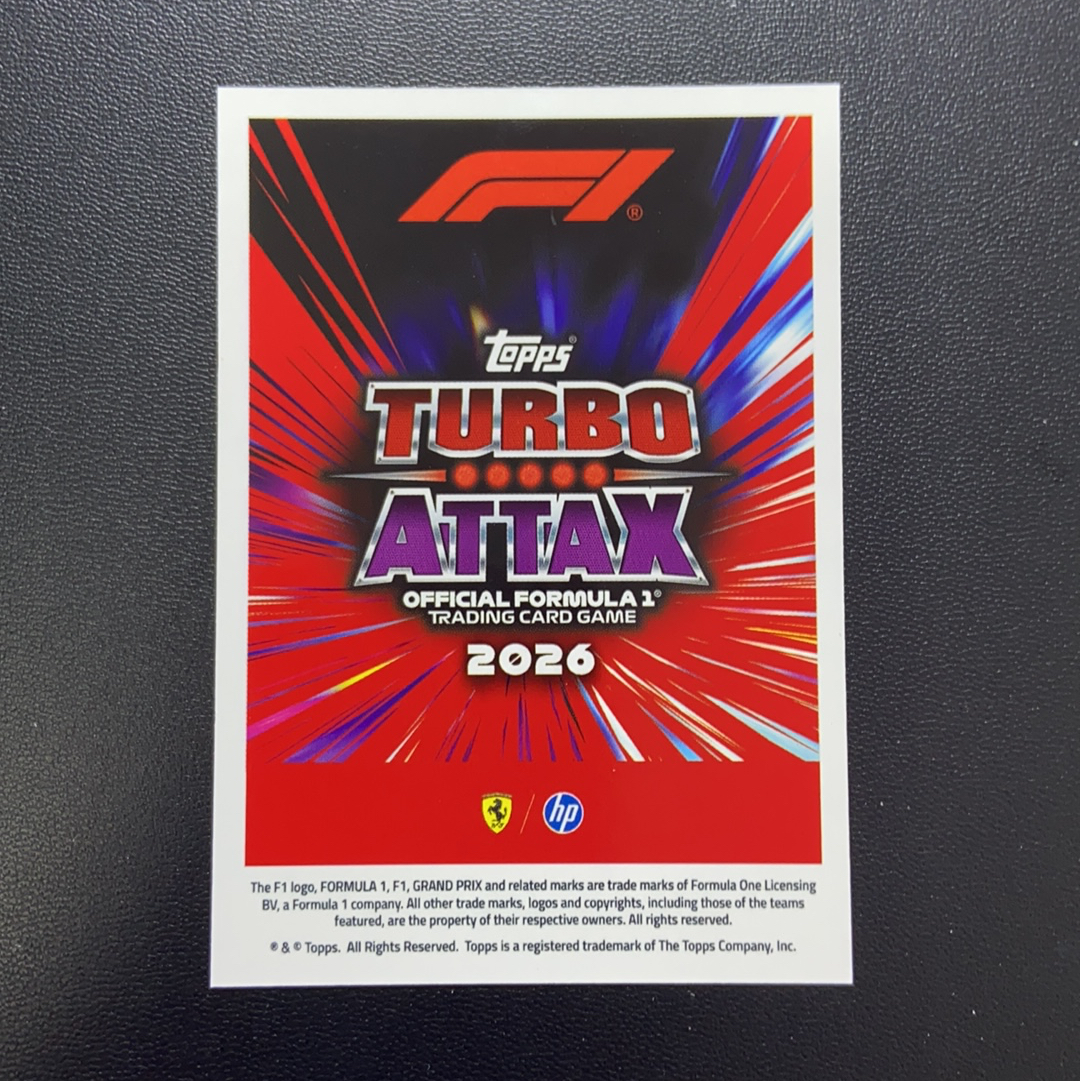 【小牛代拍】2026 Topps Turbo Attax Charles Leclerc 法拉利车队 汉密尔顿 F1 双人特卡 只合并当日订单卡品如图(男)