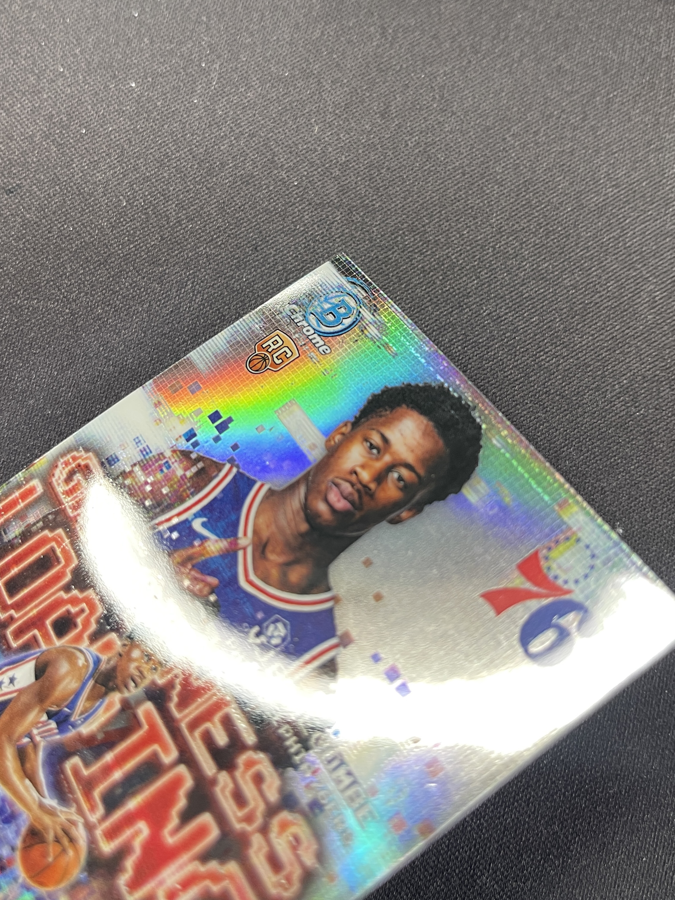 2025-26 Topps Bowman Chrome Valdez VJ Edgecombe Jr RC BM 76人 新秀 VJ埃奇库姆 GreatnessLoading 特卡 银折 细节如图