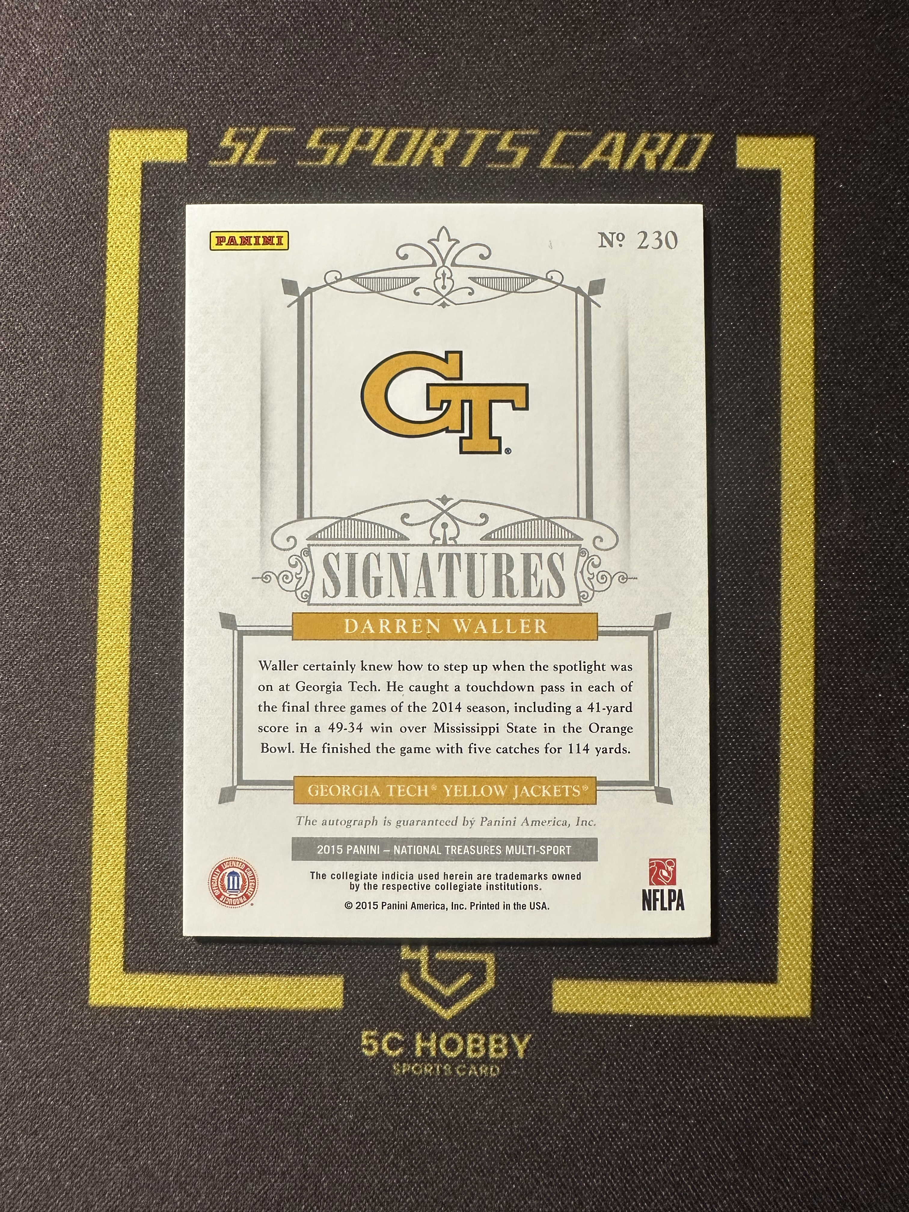 【主演出卡】 2015 panini 国宝 national treasures 橄榄球 Darren Waller 01/25 卡品如图 签字