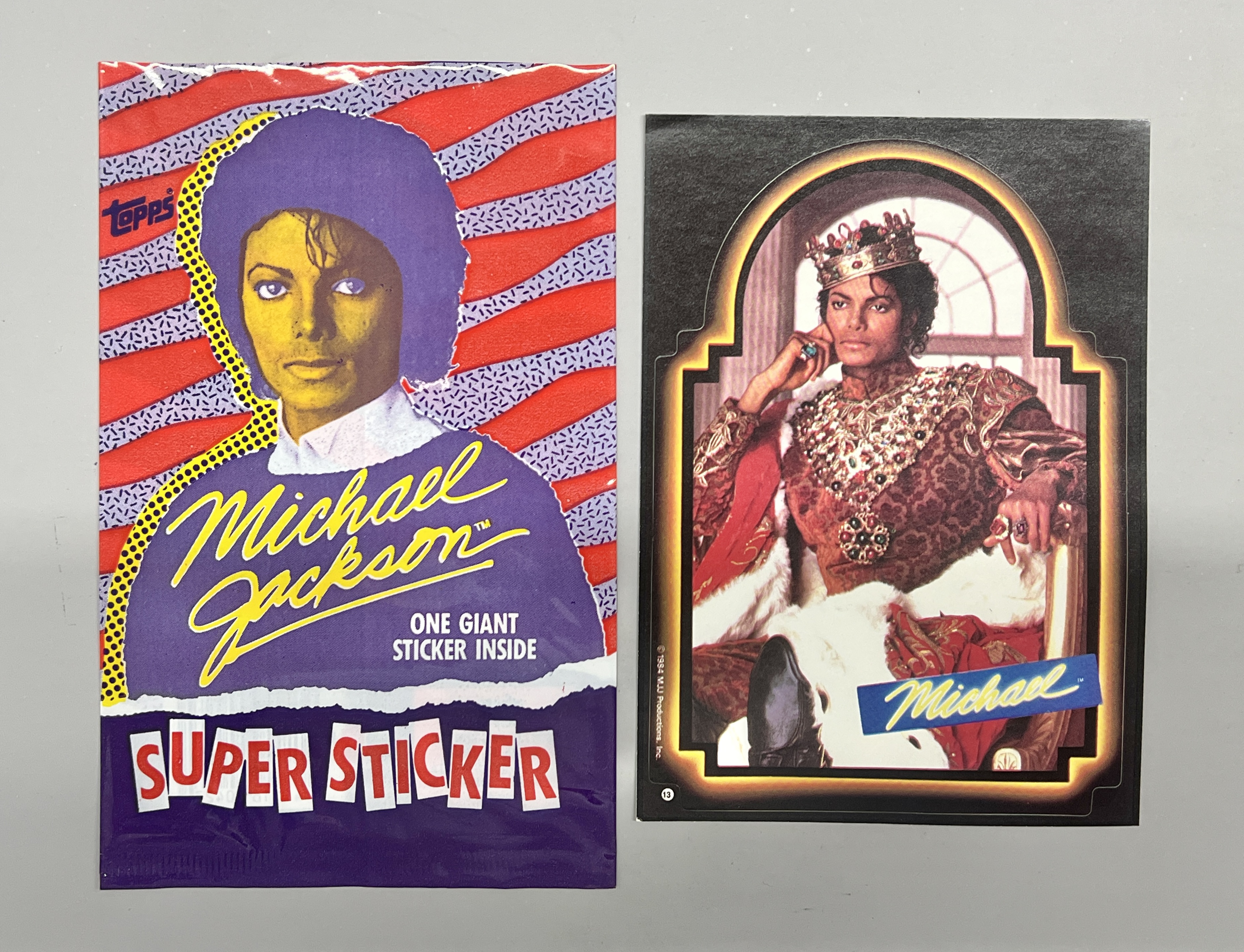 1984 Topps Michael Jackson Super Sticker 【挂机代拍】迈克尔·杰克逊 超大号贴纸 带原包装 中古 收藏 凑套 品相如图