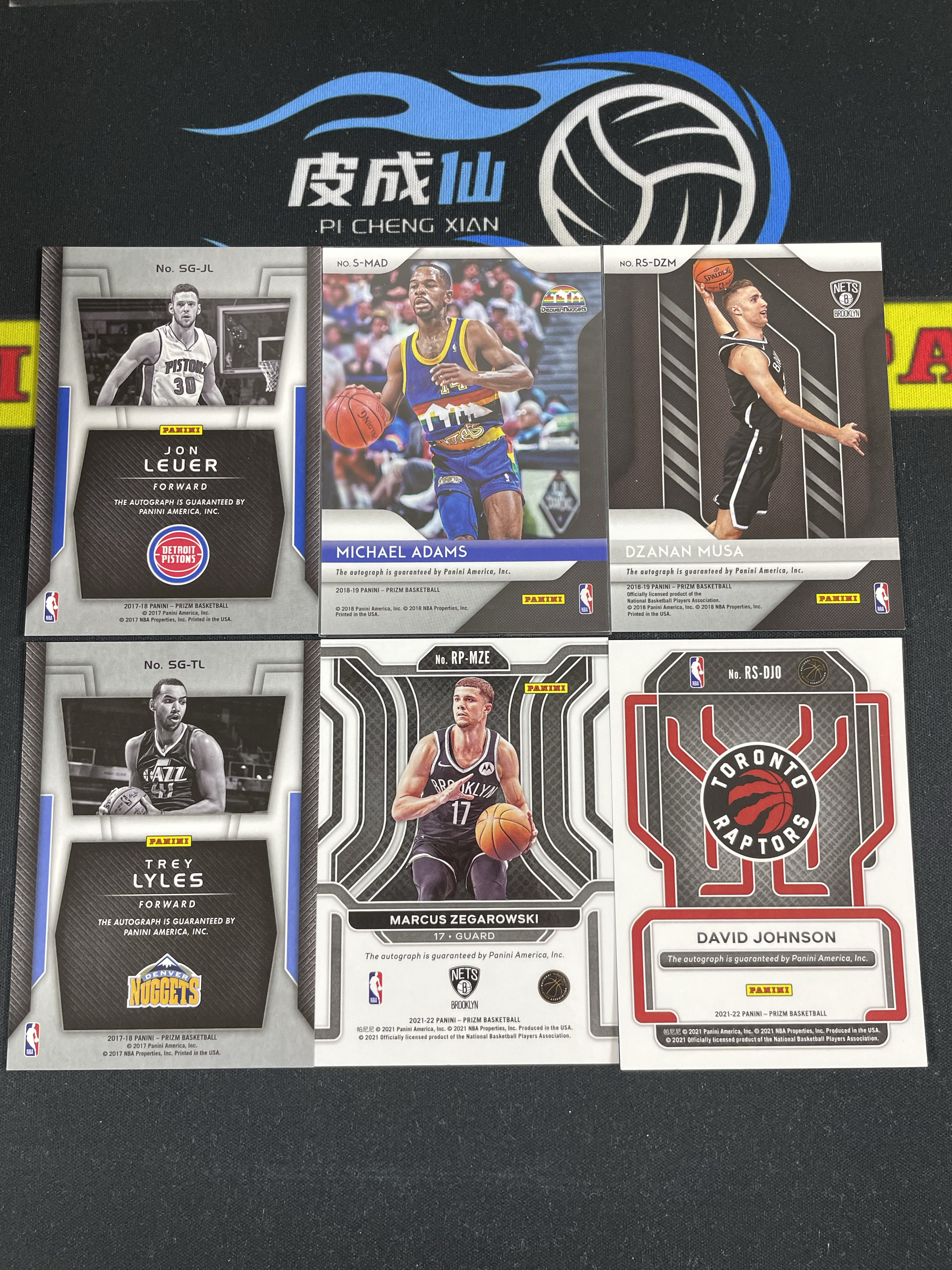 【皮成仙拍卖 统一手续费6%】 PANINI 多年份 prizm 琼洛伊尔 迈克尔亚当斯 扎南穆萨 特雷莱尔斯 泽加罗夫斯基 大卫约翰逊 签字 一图6张打包 值得收藏【只发顺丰】0558XTG26