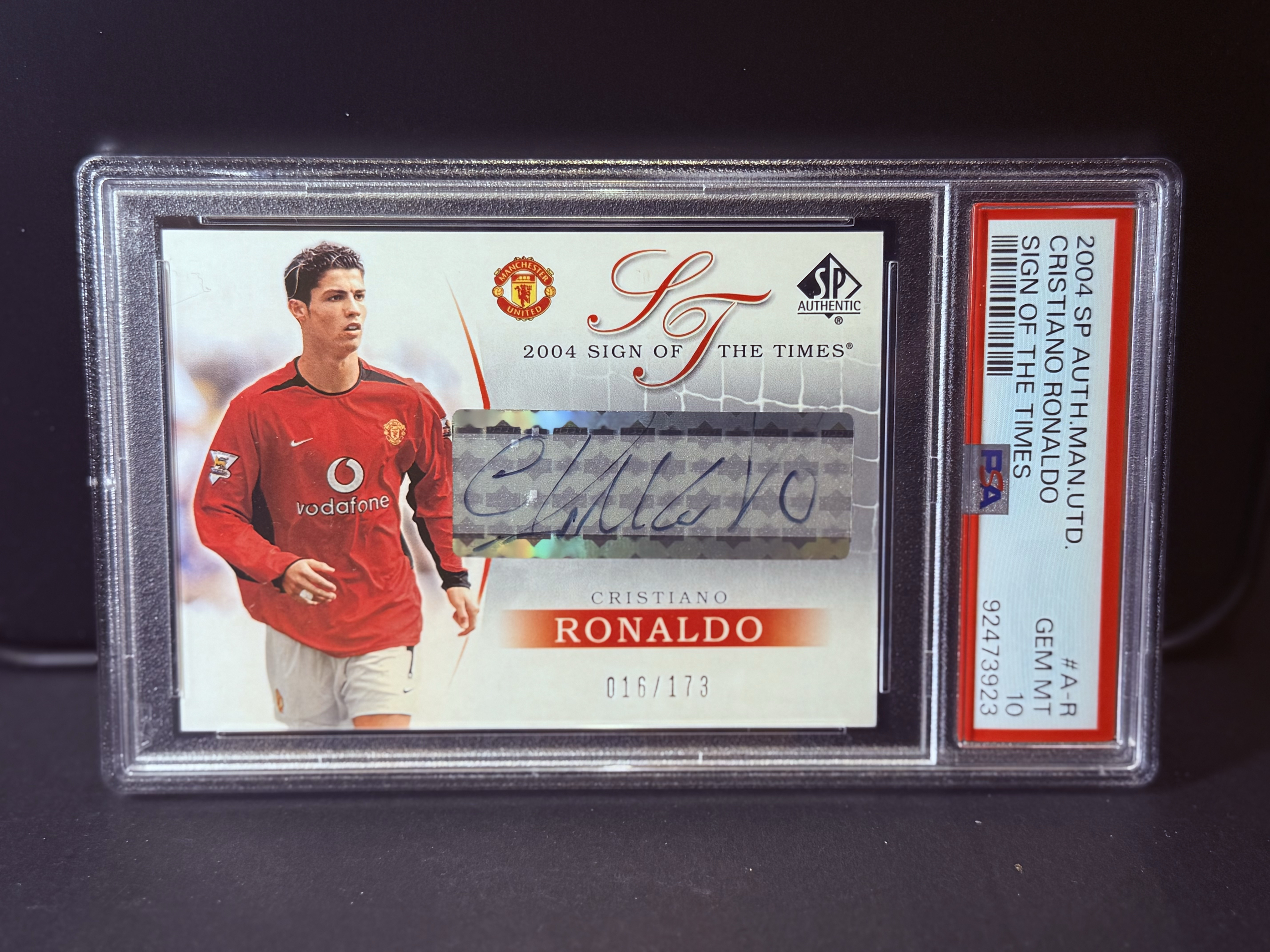 2004 Upper Deck SP Cristiano Ronaldo RC UD C罗 罗纳尔多 曼联 新秀签字 173编 PSA10完美评分 顶级收藏 皇马 葡萄牙 尤文图斯 梅西 【枪王拍卖】