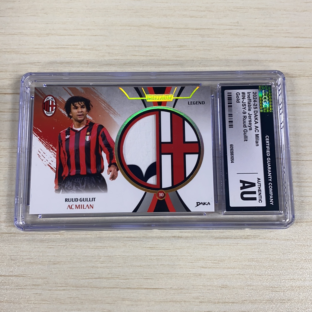 【小牛代拍】2024-25 DAKA AC米兰 One&Two 队盒 Ruud Gullit 古力特 6/10编 球衣物料 CGC评级评分 卡品如图 收藏必备(威哥)