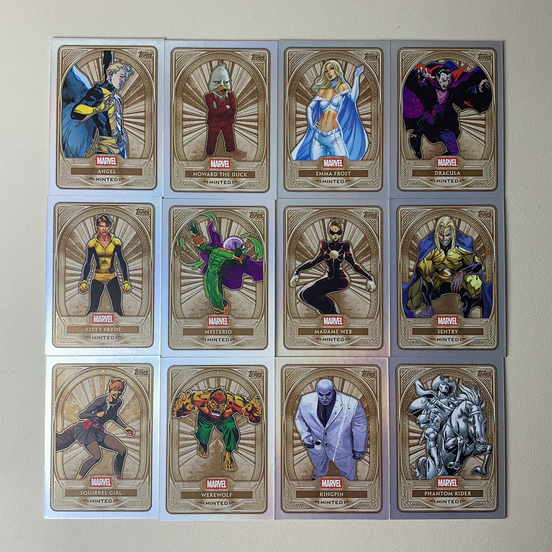 【弈卡代拍】2025 Topps Marvel (MCU)漫威 Minted盒 银折 折射 铜平行 松鼠女 金并 古德拉 幽灵骑士 哨兵等 12张 打包 品相如图 凑套必备 一一