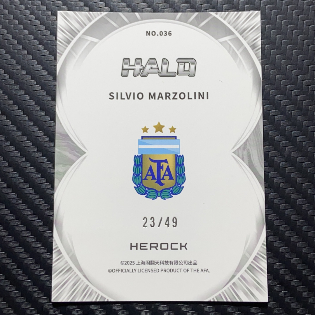 【小牛代拍】 2025 Herock Halo Argentina National Silvio Marzolini 闹翻天 阿根廷国家队盒 马佐里尼 橙折 23/49编 卡品如图(男)