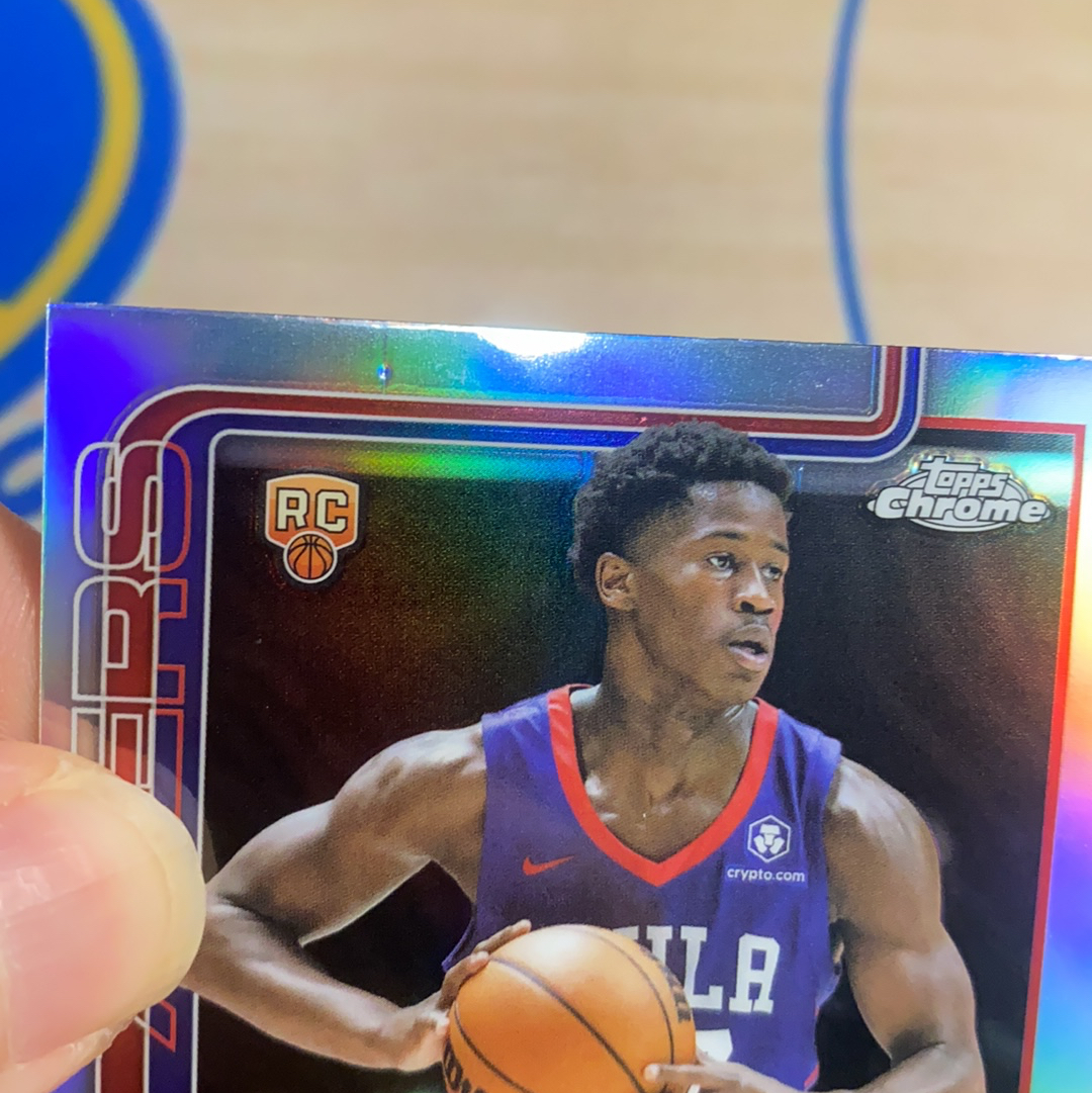 2025-26 Topps Chrome VJ Edgecombe 费城76人 VJ 埃奇库姆 正RC 新秀 银折 #4 卡品如图 凑套必备