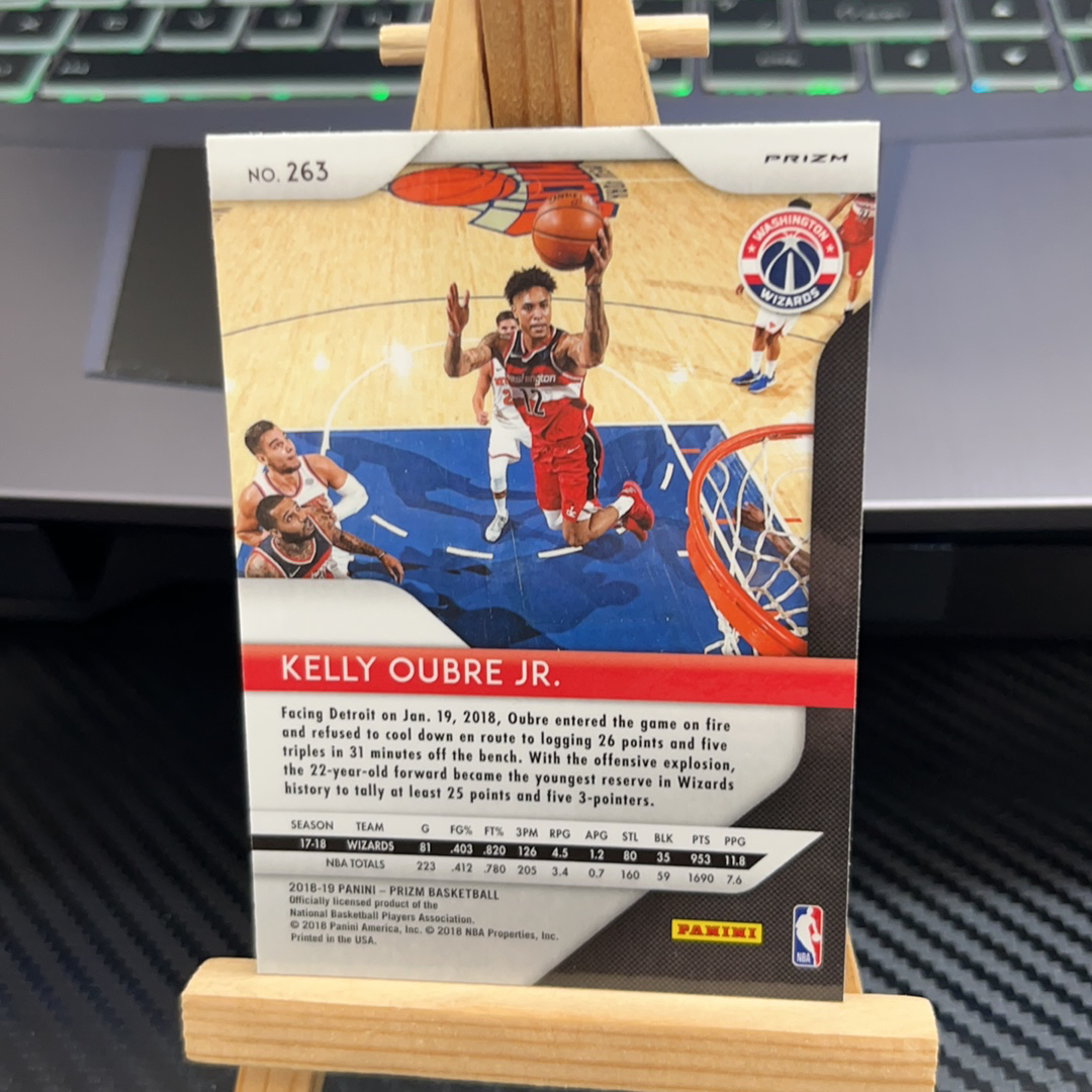 2018-19 Panini Prizm Kelly Oubre Jr. 凯利 乌布雷 奇才 紫折 紫波纹 折射 prizm系列 pz 卡品如图 凑图必备 值得收藏! 免费代卖!