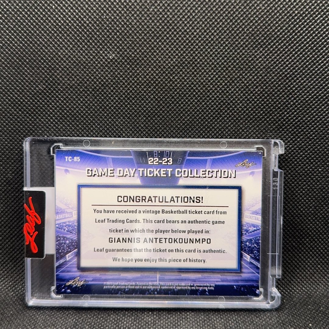 【Roseee代卖】58382023 leaf 字母哥 Giannis Antetokounmpo 比赛日球票 VS雄鹿 实物球票 原封砖 青