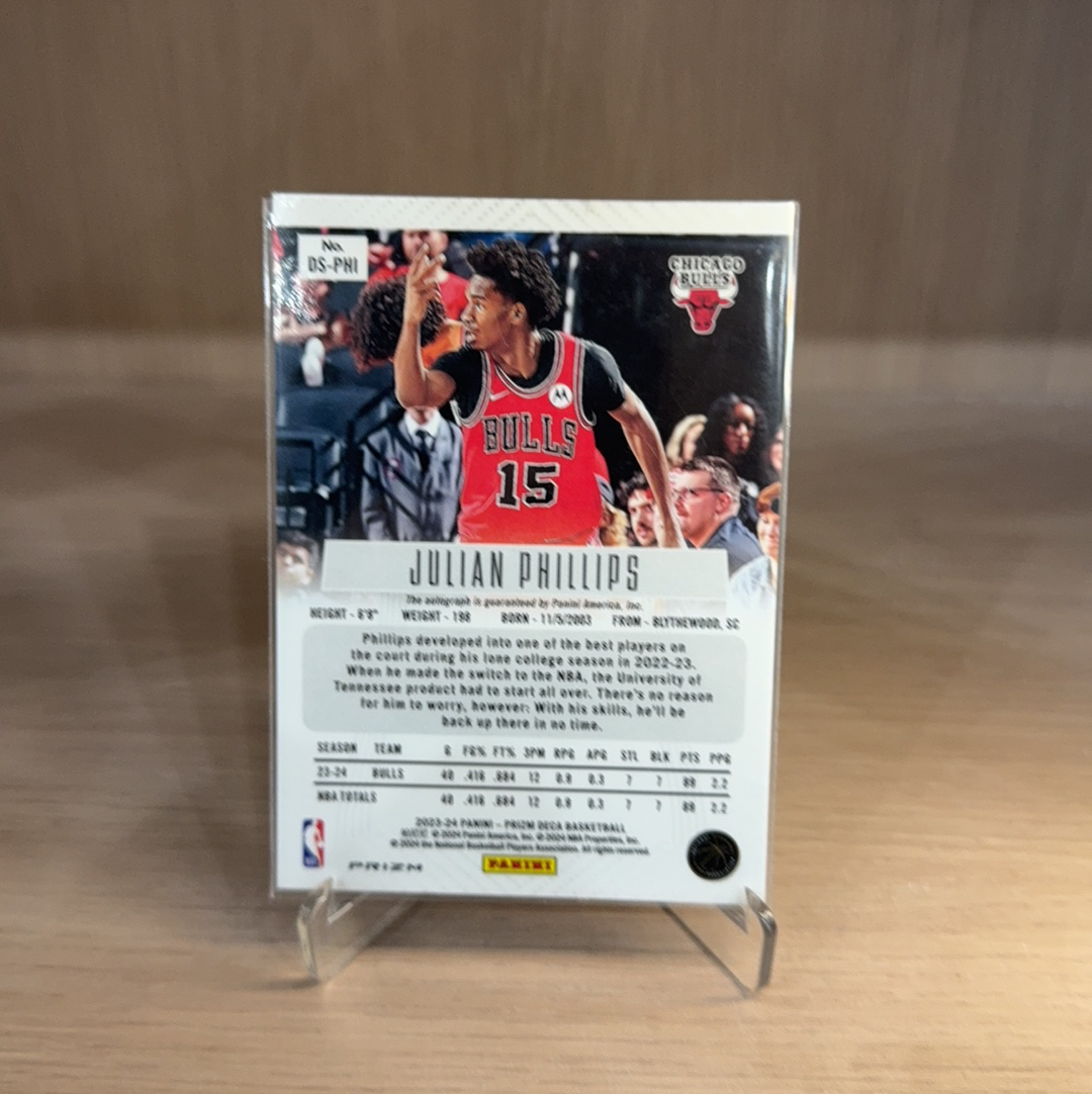 2023-24 Panini Prizm Julian Phillips RC 【免费代卖】PZ 公牛 新秀 RC 朱利安 菲利普斯 签字 贴签 PRIZM 卡品如图 收藏必备 !!