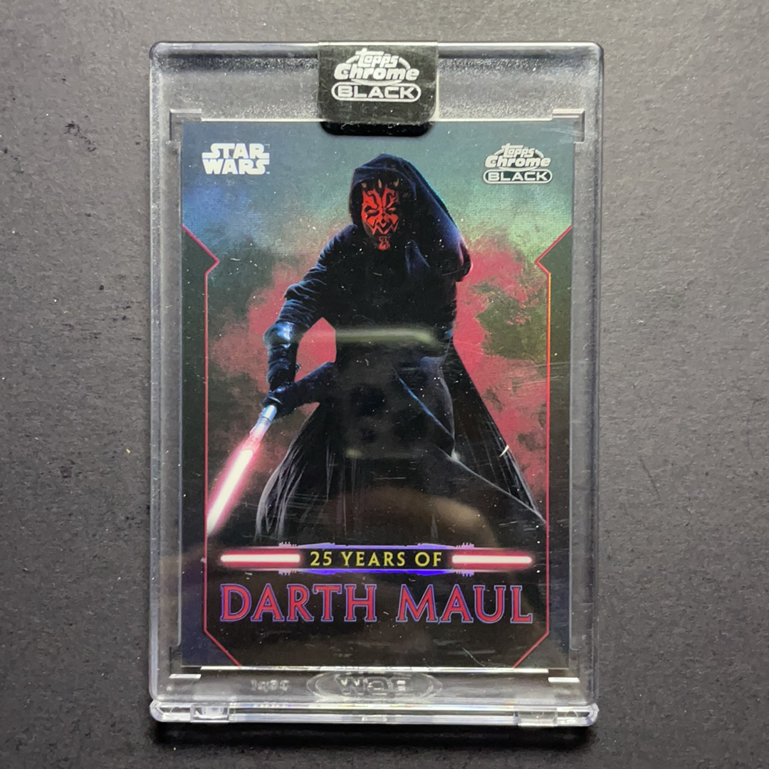 2025 Topps Star Wars 星球大战 达斯摩尔25周年纪念特卡 比例插放原封砖特卡 序号如图2 2024 Topps Chrome星战影视Black黑盒系列