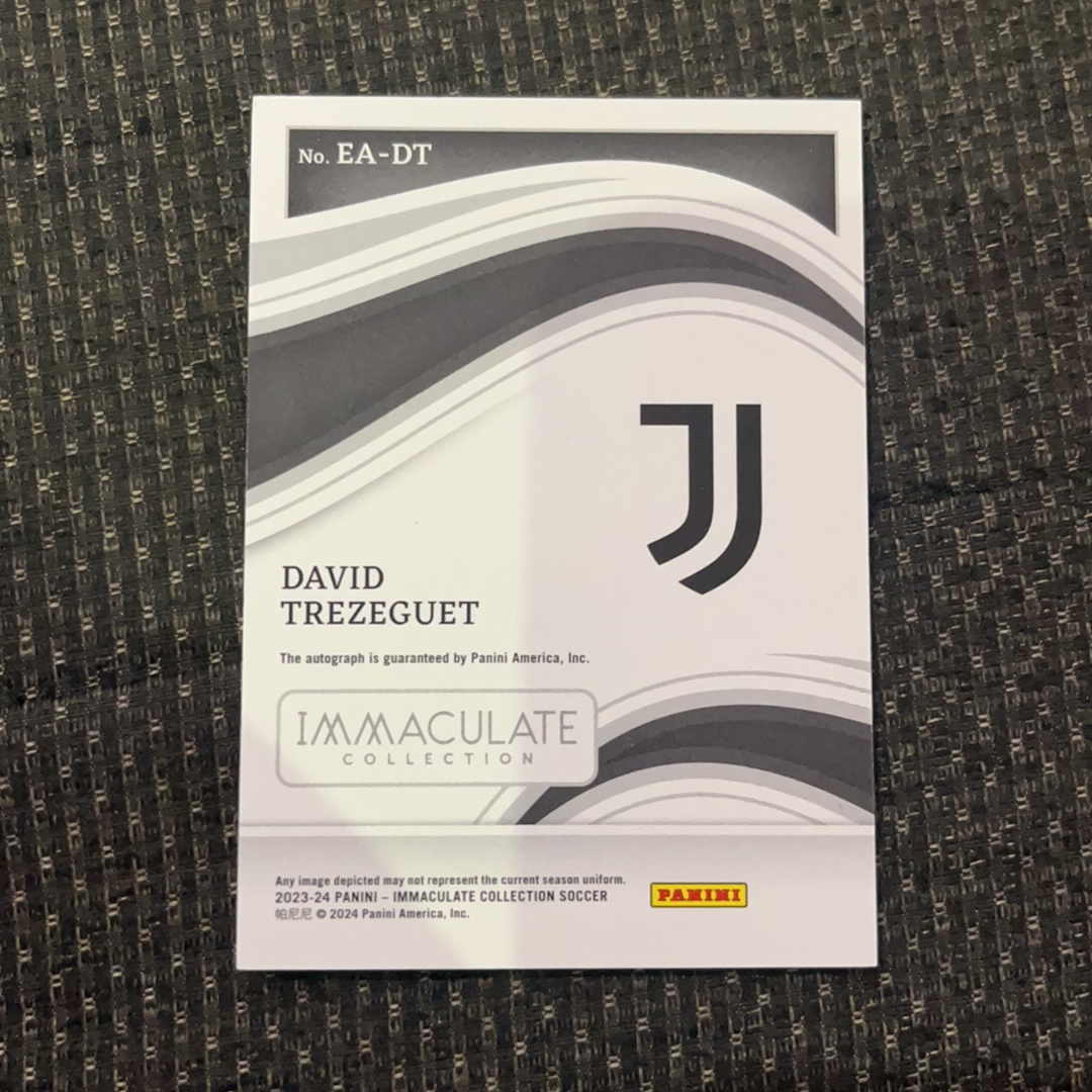Carte Panini Select 2023-24 - David Trezeguet Auto /10 - Juventus - Ultra Rare