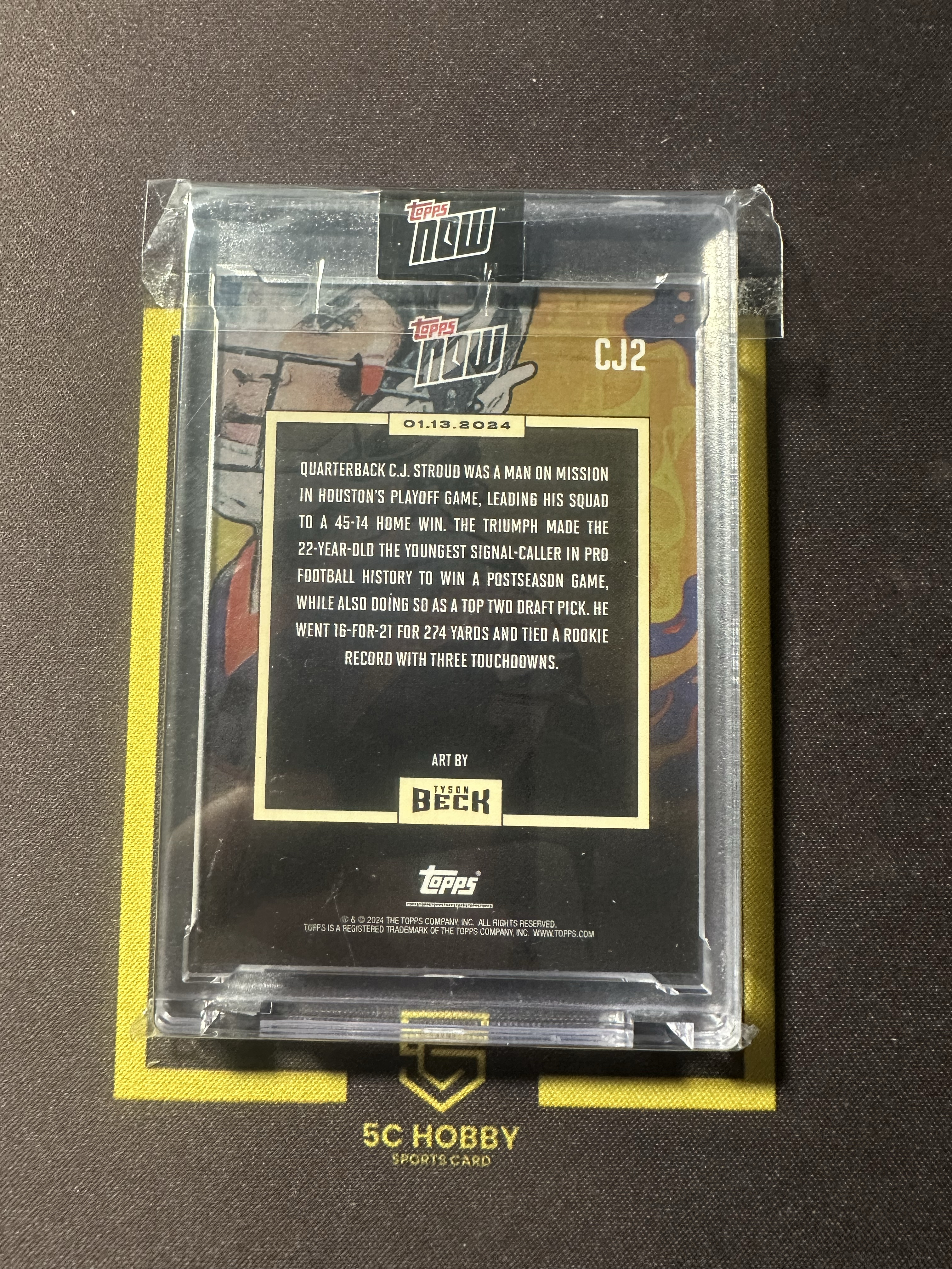 【主演出卡】 Topps now 德州人 当家QB CJ stroud 原封砖 新秀base