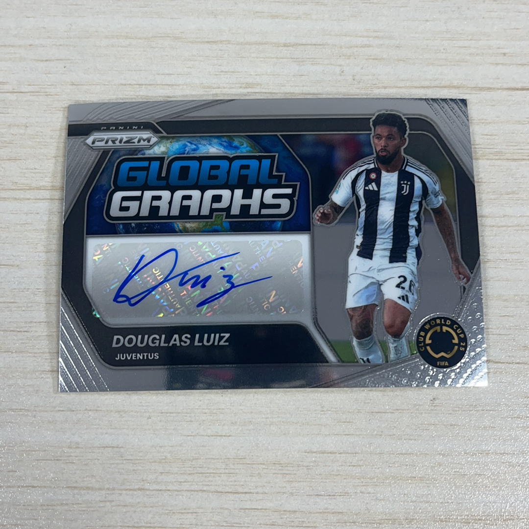 【小牛代拍】2025 Panini Prizm FIFA Club World Cup Douglas Luiz 道格拉斯 路易斯 阿斯顿维拉 尤文图斯 巴西 签字 Global 全球签 元(一哥)