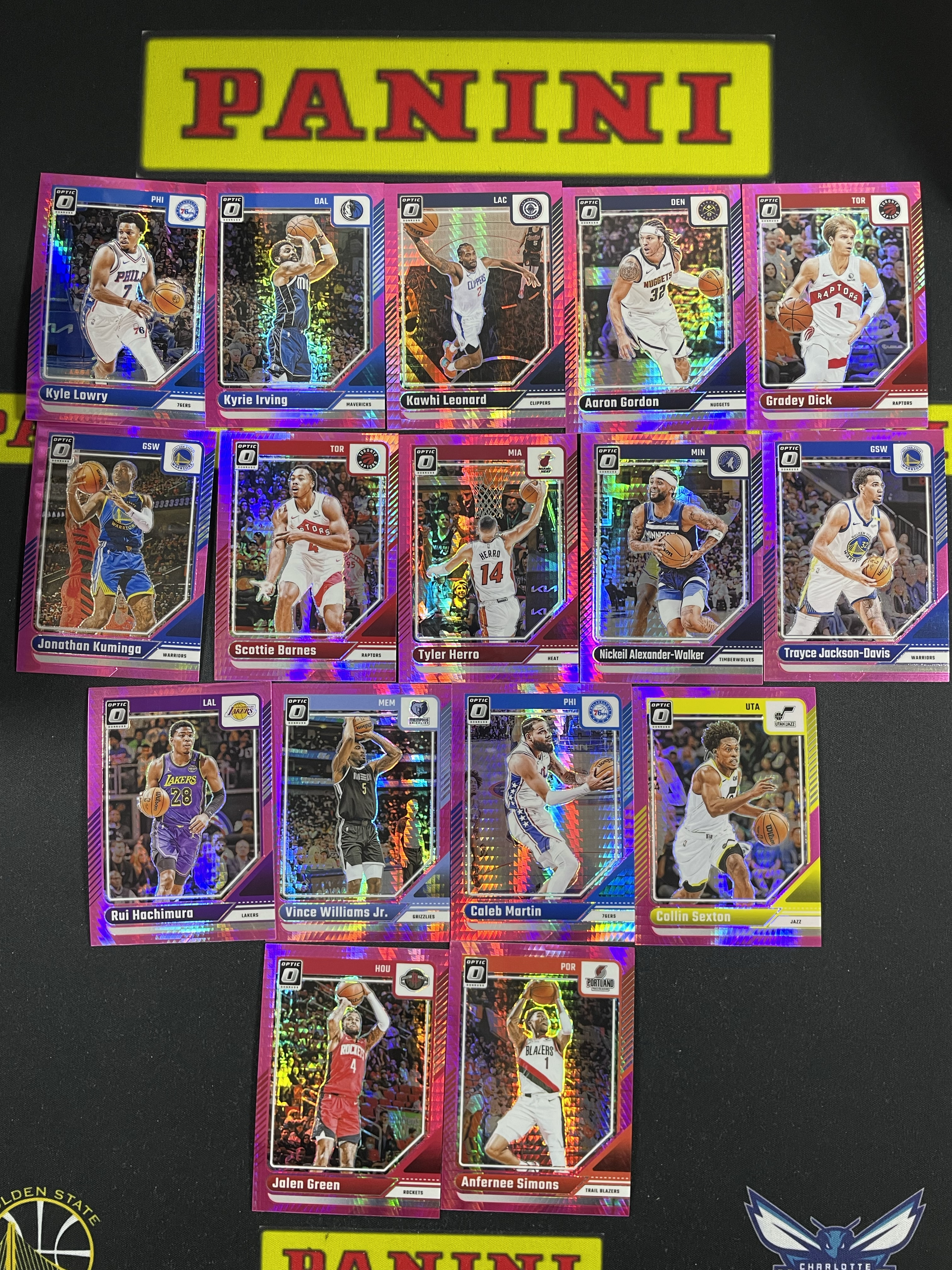 【皮成仙拍卖 统一手续费6%】 PANINI 24-25 杜蕾斯 OPTIC 凯尔洛瑞 凯里欧文 卡哇伊伦纳德 阿隆戈登 斯科蒂巴恩斯 等 粉hyper折射 一图打包 值得收藏【只发顺丰】白白124