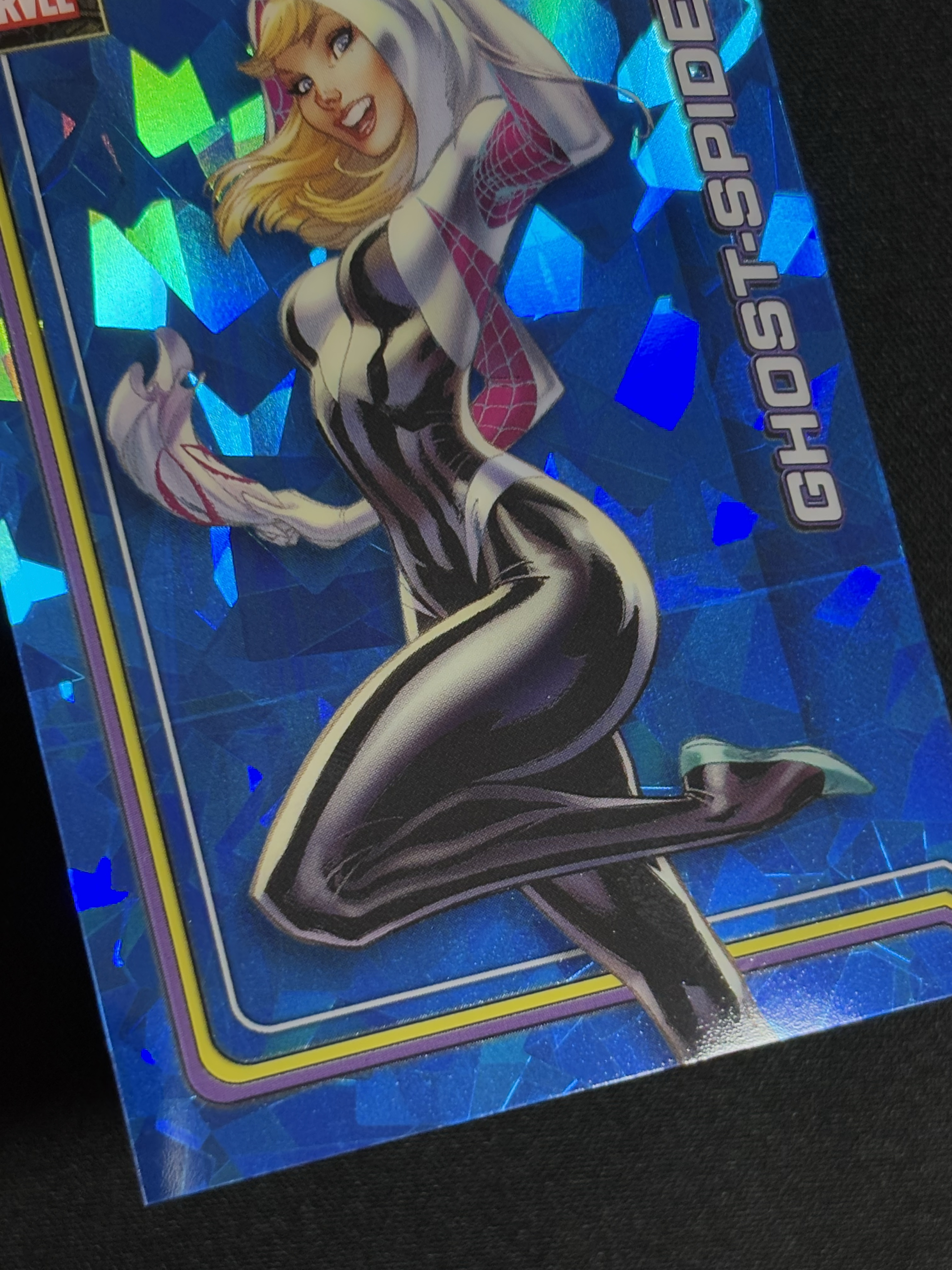 2026 Topps Marvel Comics Chrome Sapphire 蓝宝石 漫威 Ghost-Spider 幽灵蜘蛛 格温 base 蓝碎冰 瑕疵如图 - TJpapa