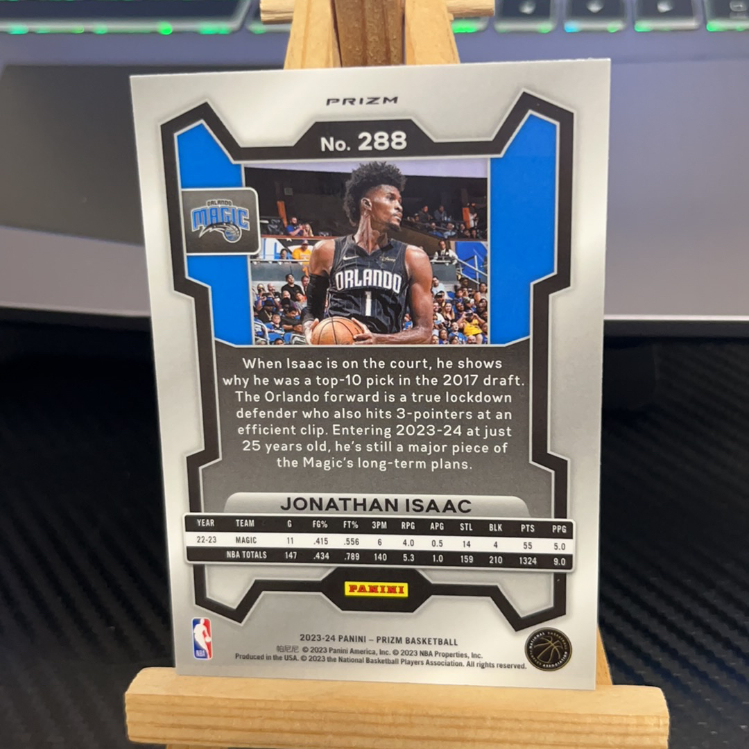 2023-24 Panini Prizm Jonathan Isaac 乔纳森 艾萨克 魔术 银折 折射 prizm系列 pz 卡品如图 凑图必备 值得收藏!免费代卖!