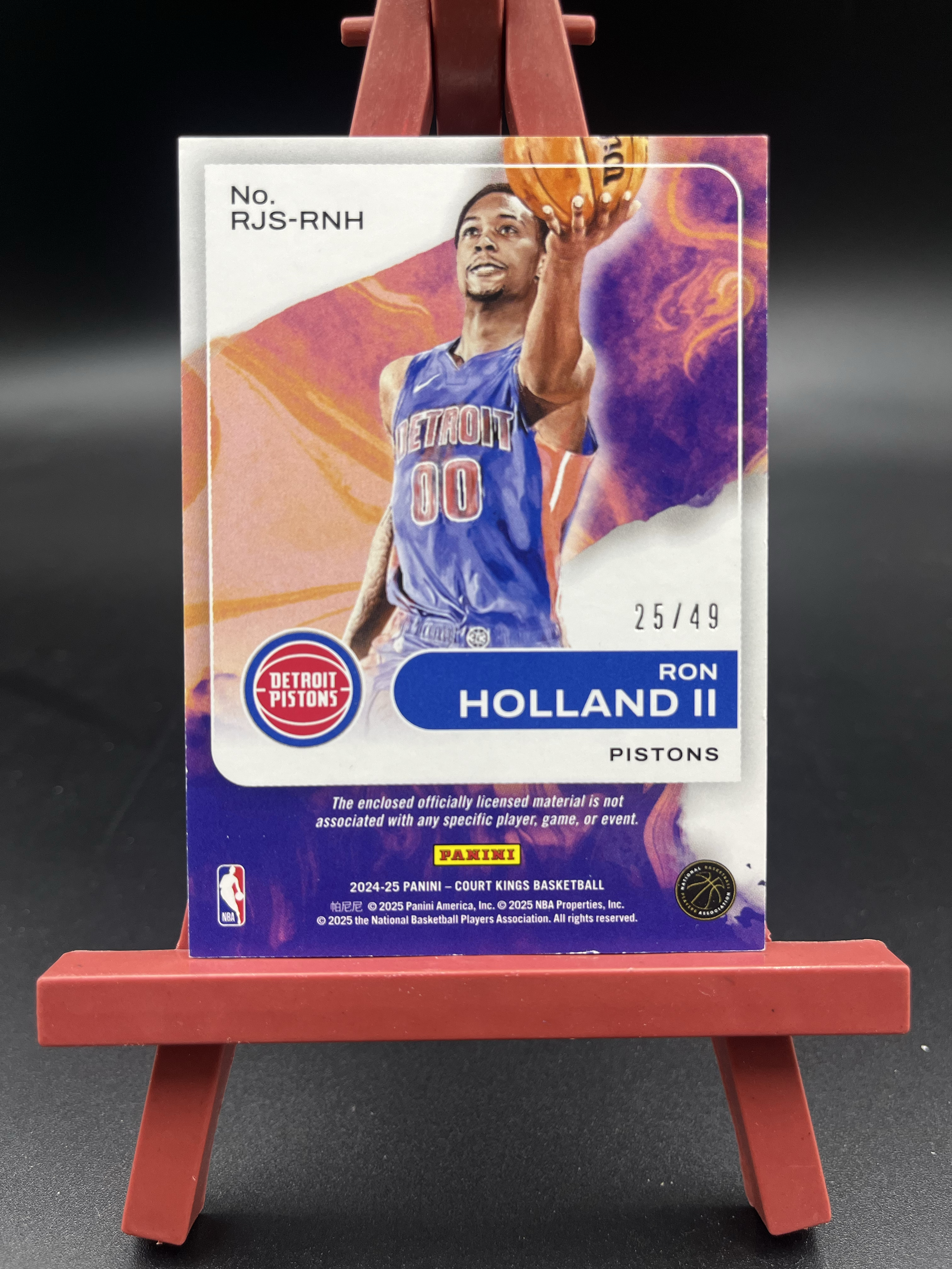 2024-25 Court Kings 油画 RC新秀 Ron Holland II 罗恩 霍兰德 二世 三色暴力球衣物料切割 橙平行 25/49编 卡品如图 【优质物料专场】泽29