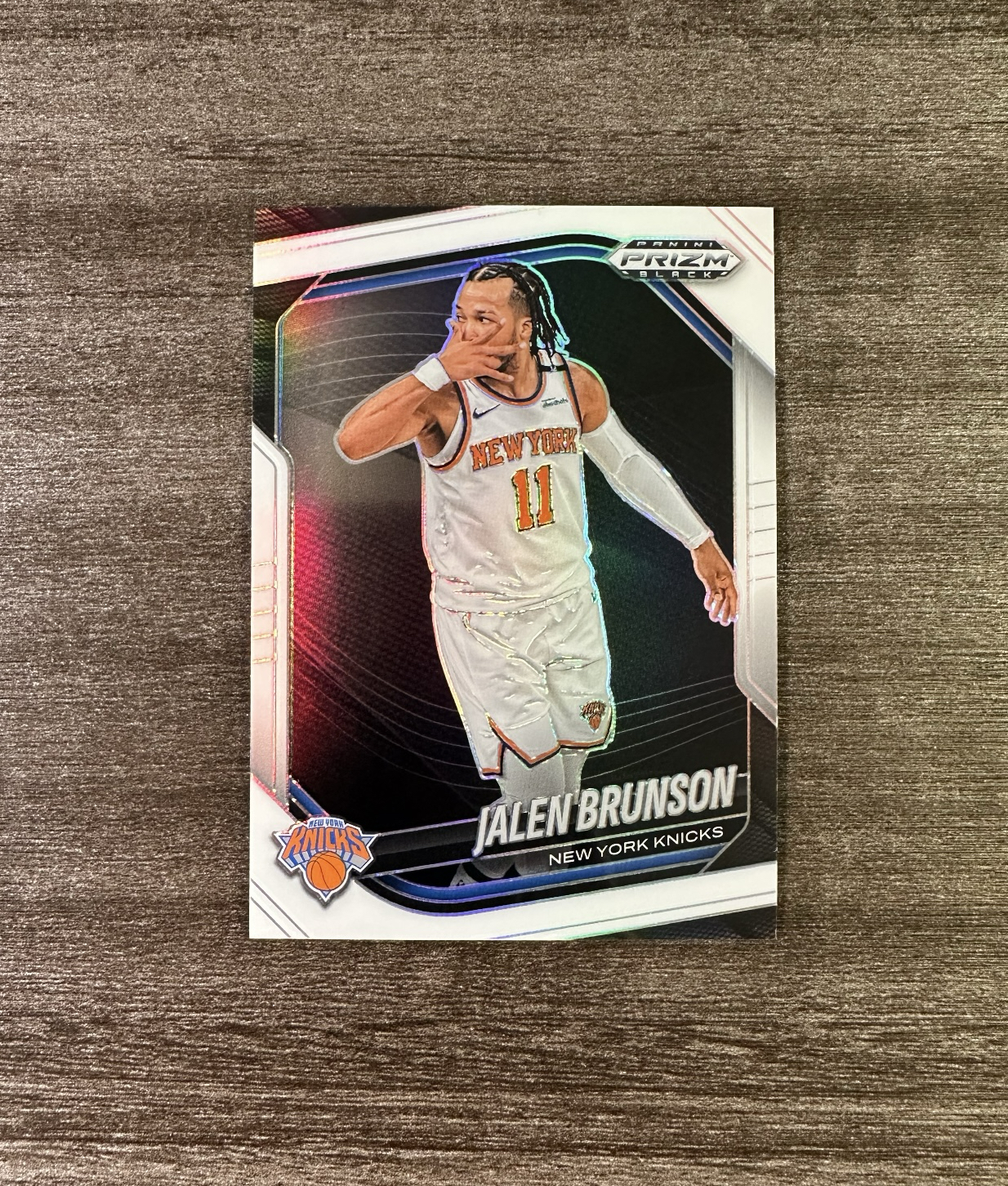 【1024拍卖】2024-25 Prizm Black White 白折 /175编 Jalen Brunson 杰伦布伦森 大头 尼克斯 瑕疵如图！Lcc
