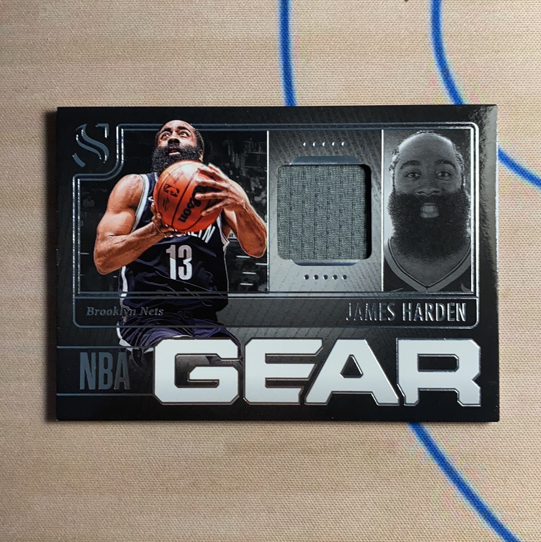 2024-25 Panini Silhouette James Harden 剪影系列 布鲁克林篮网 洛杉矶快船 登哥 詹姆斯 哈登 NBA Gear 落场球衣切割 Patch实物 品相如图