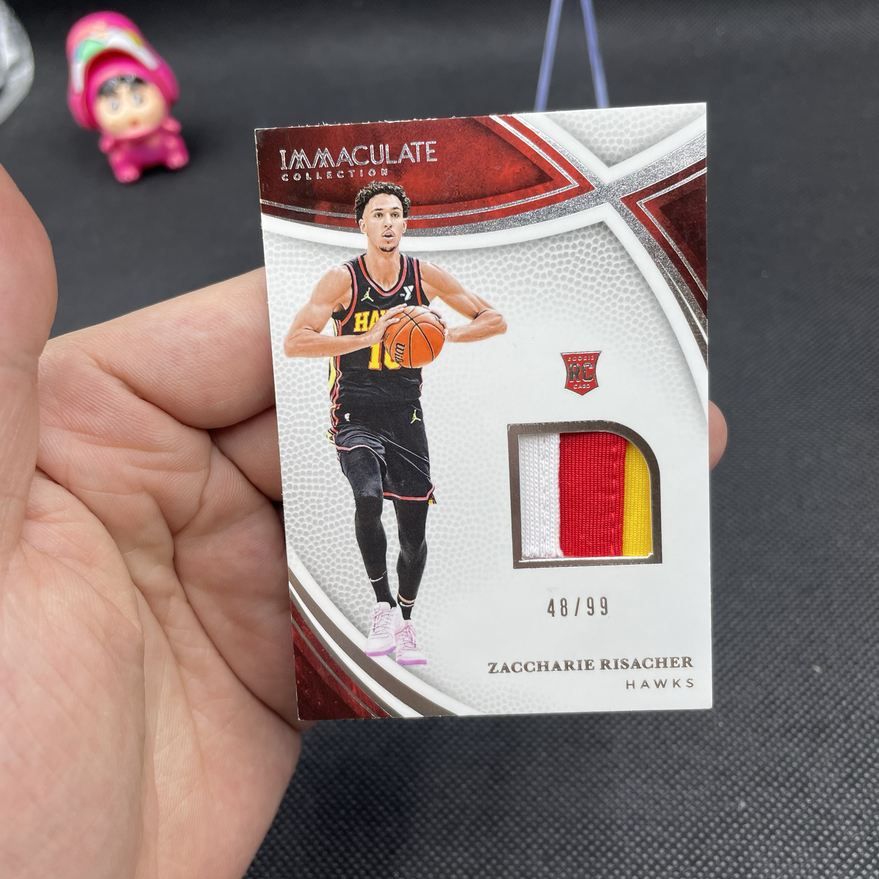 2024-25 Panini Immaculate Zaccharie Risacher RC 老鹰 新秀 扎卡里 里萨谢 48/99编 球衣 物料 暴力三色Patch 品如图 不累计 Yo