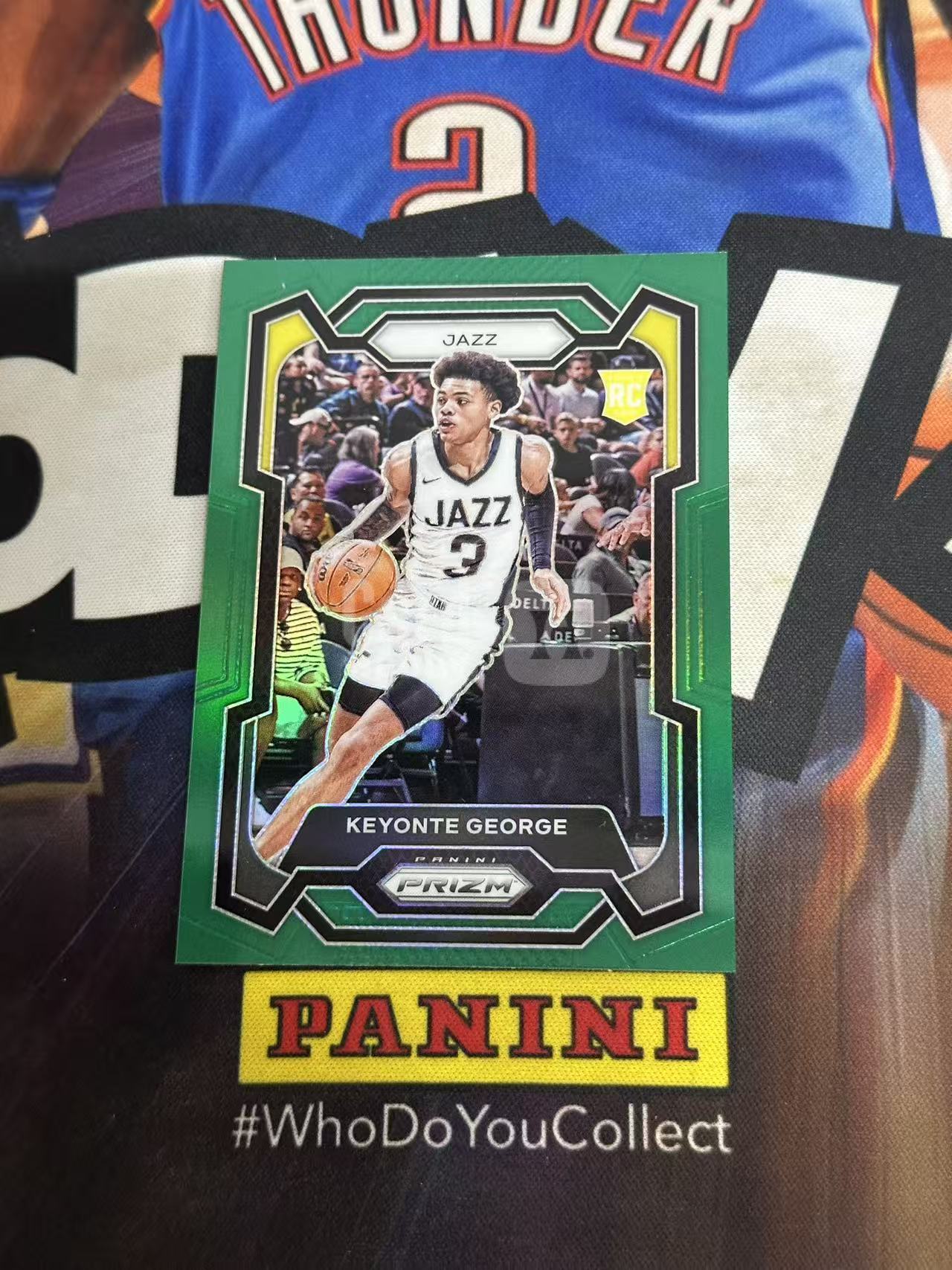 2023-24 Panini Prizm Keyonte George RC 【小猪包代卖】新秀 基昂特 乔治 爵士 绿折 猪猪侠 印刷线如图 base