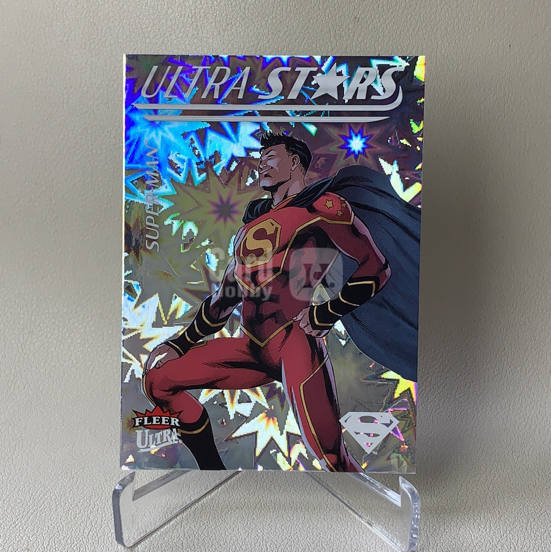 2026 Upper Deck Fleer Ultra Superman 超人 厚卡 Ultra Ultra Stars 超级明星特卡 银折 折射 中国超人孔克南 us-06 品相如图 丑爷