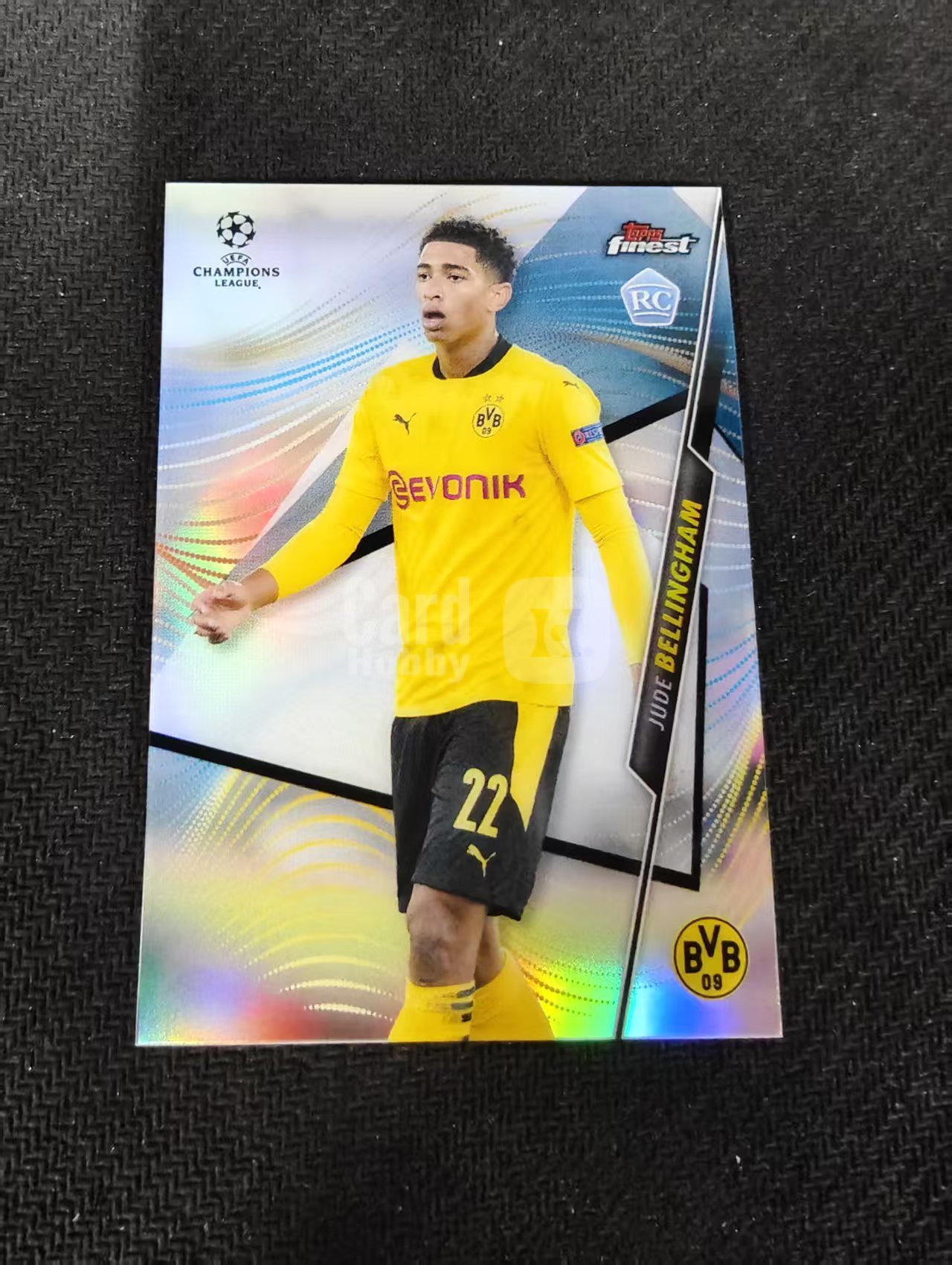 【可合并,不累计】2021 Topps Finest Jude Bellingham RC 新秀 贝林厄姆 皇马 欧冠 银折 划痕 边角瑕疵 #6
